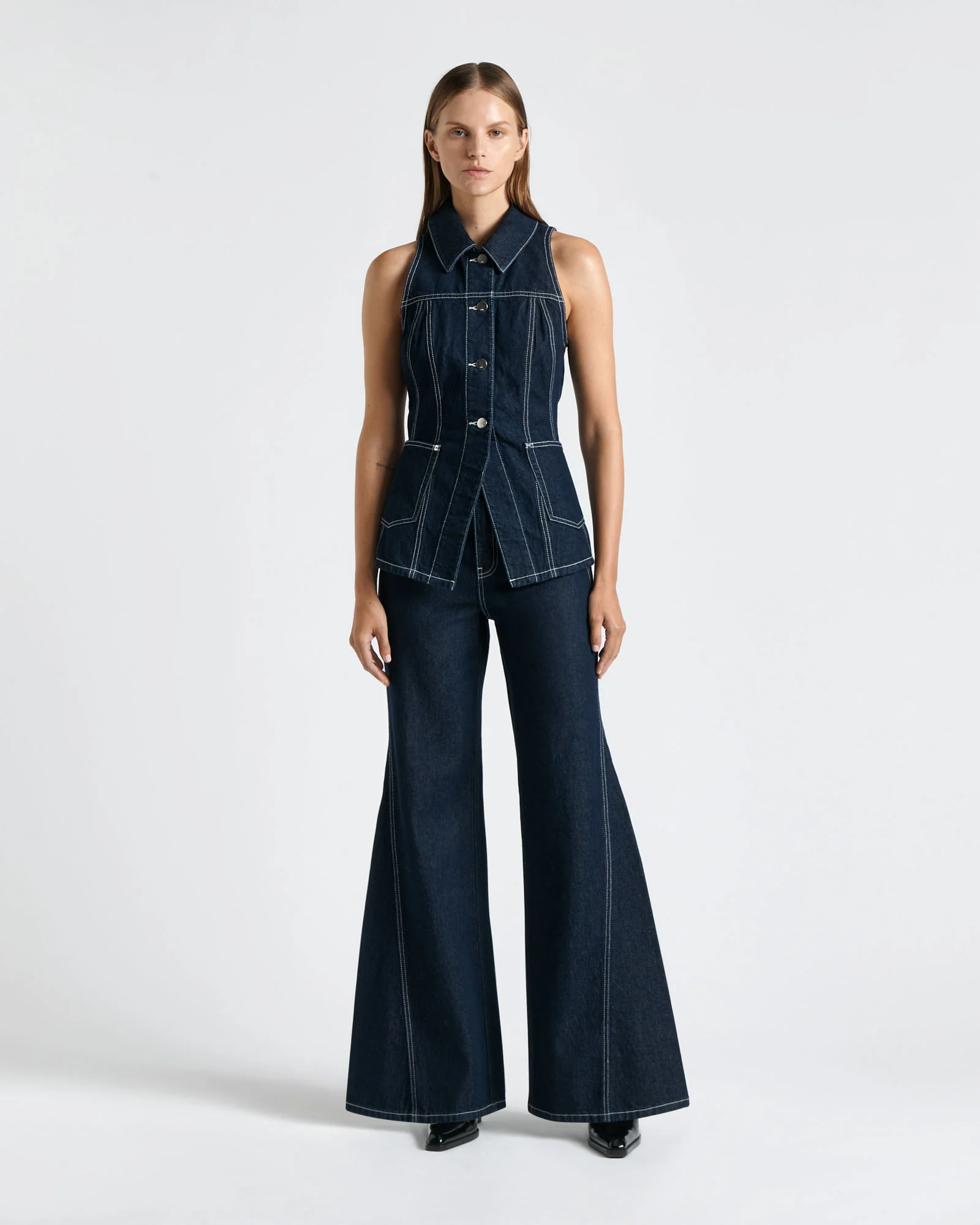 Dark Indigo Denim Vest