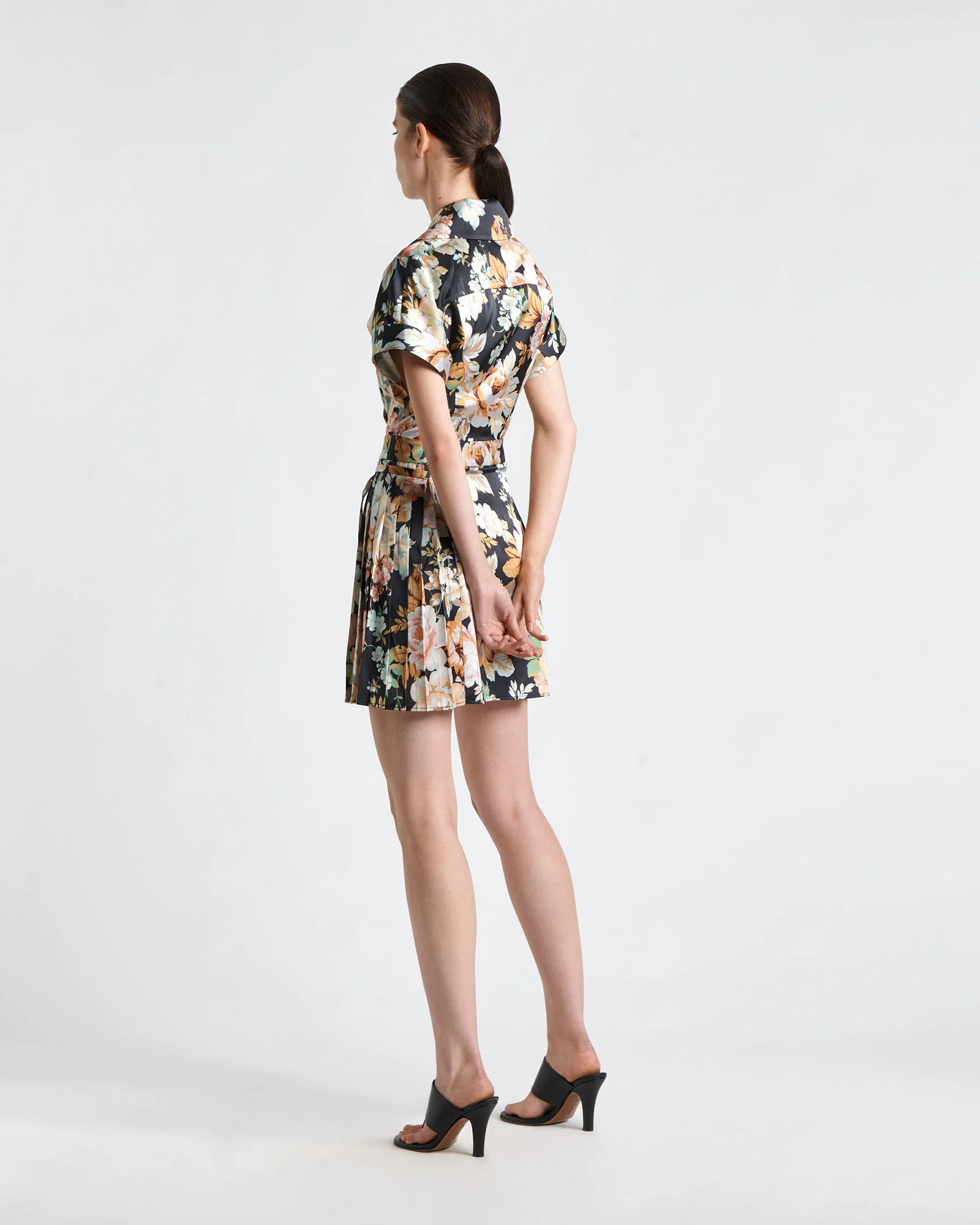 Ophelia Floral Pleated Mini Dress