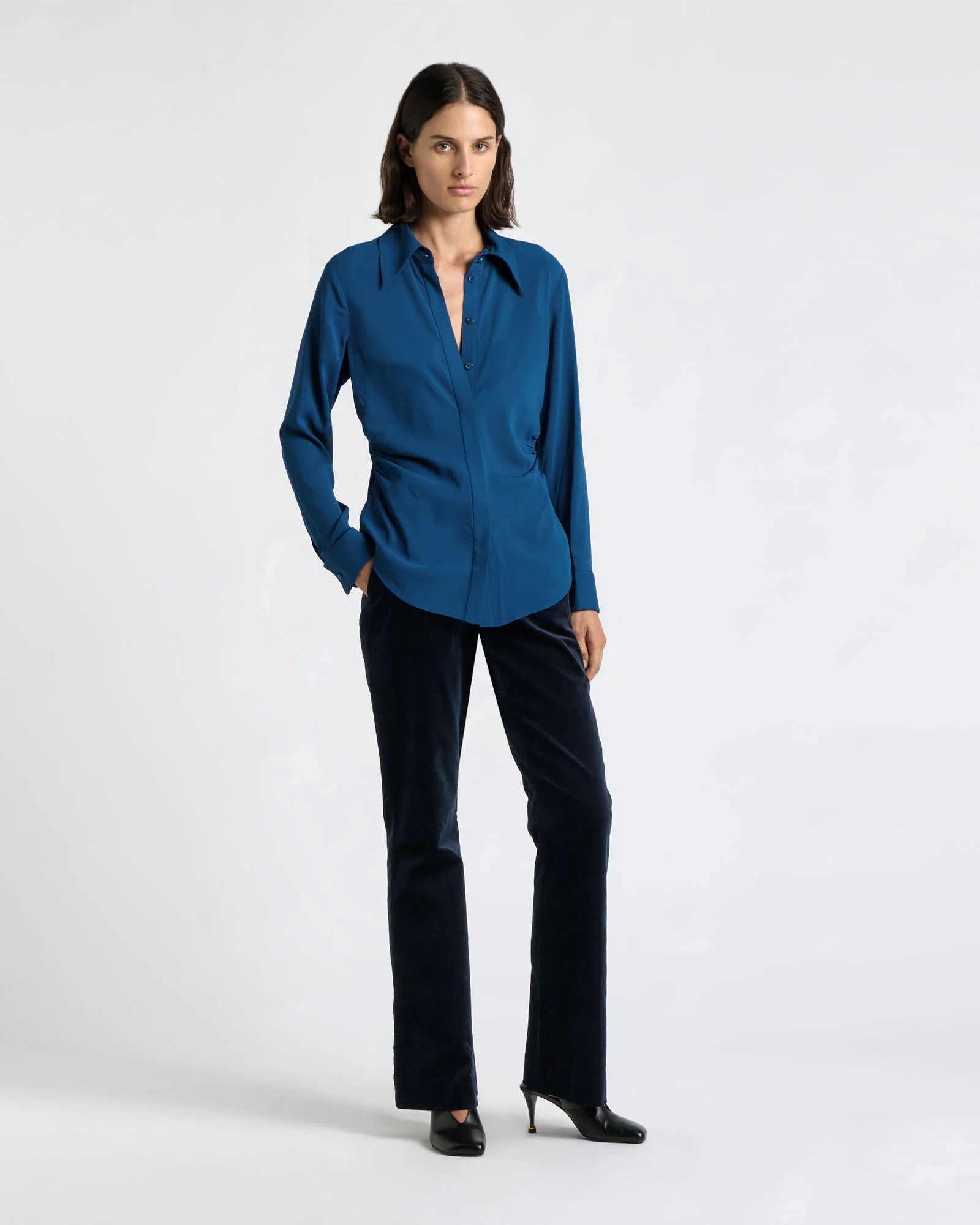 Soft Viscose Ruched Shirt