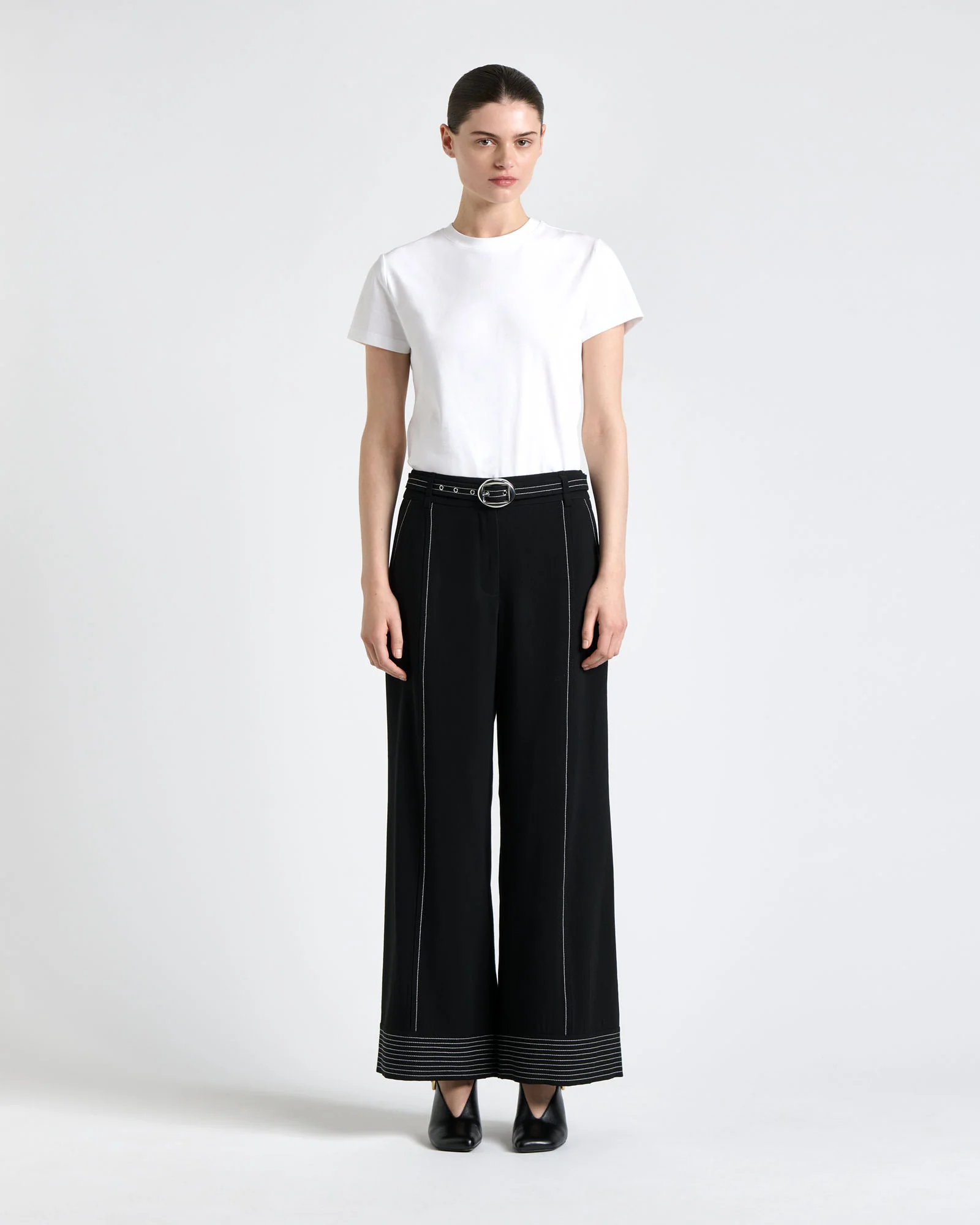 White Fitted Pima Cotton Tee