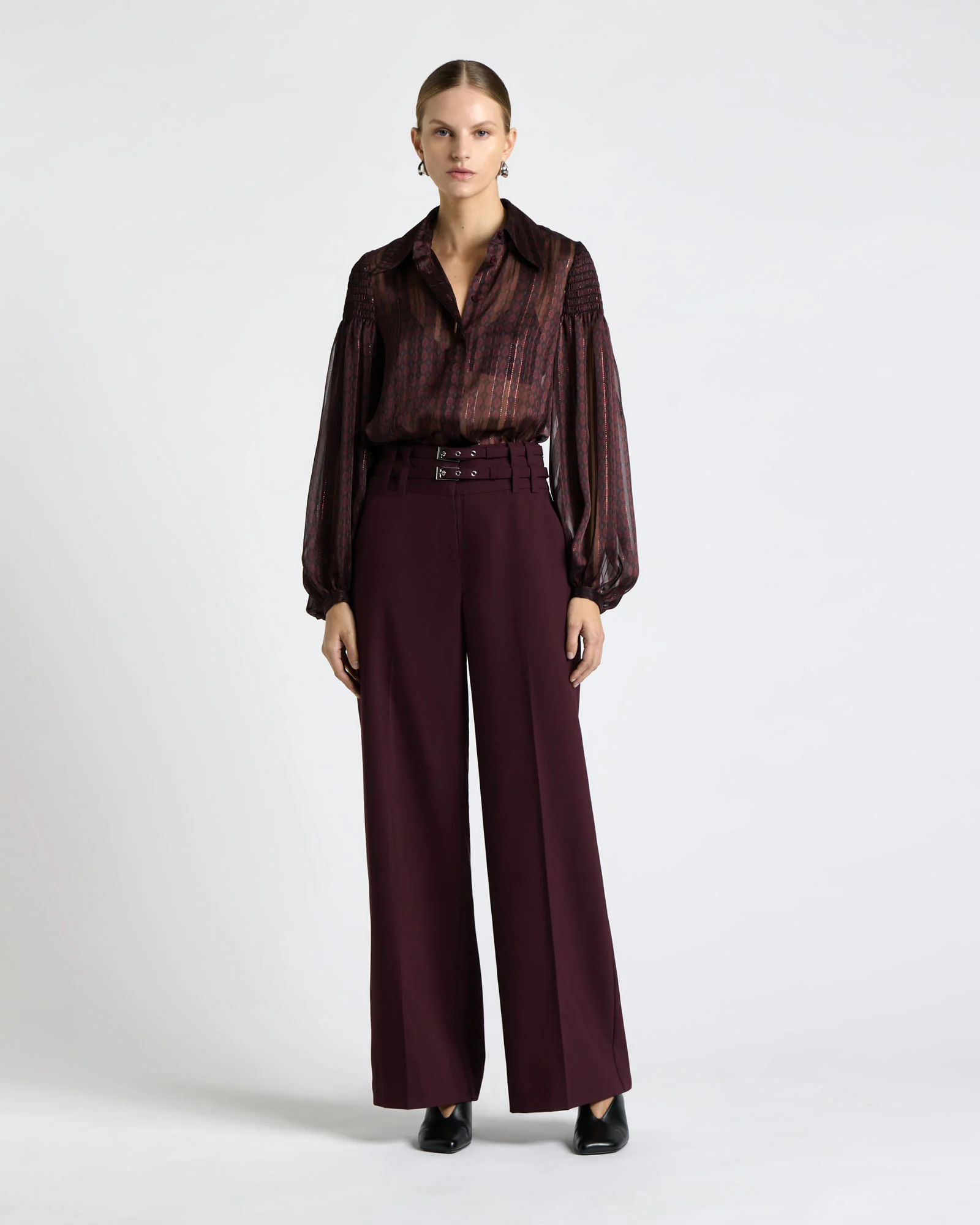 European Tailored Double Buckle Pant