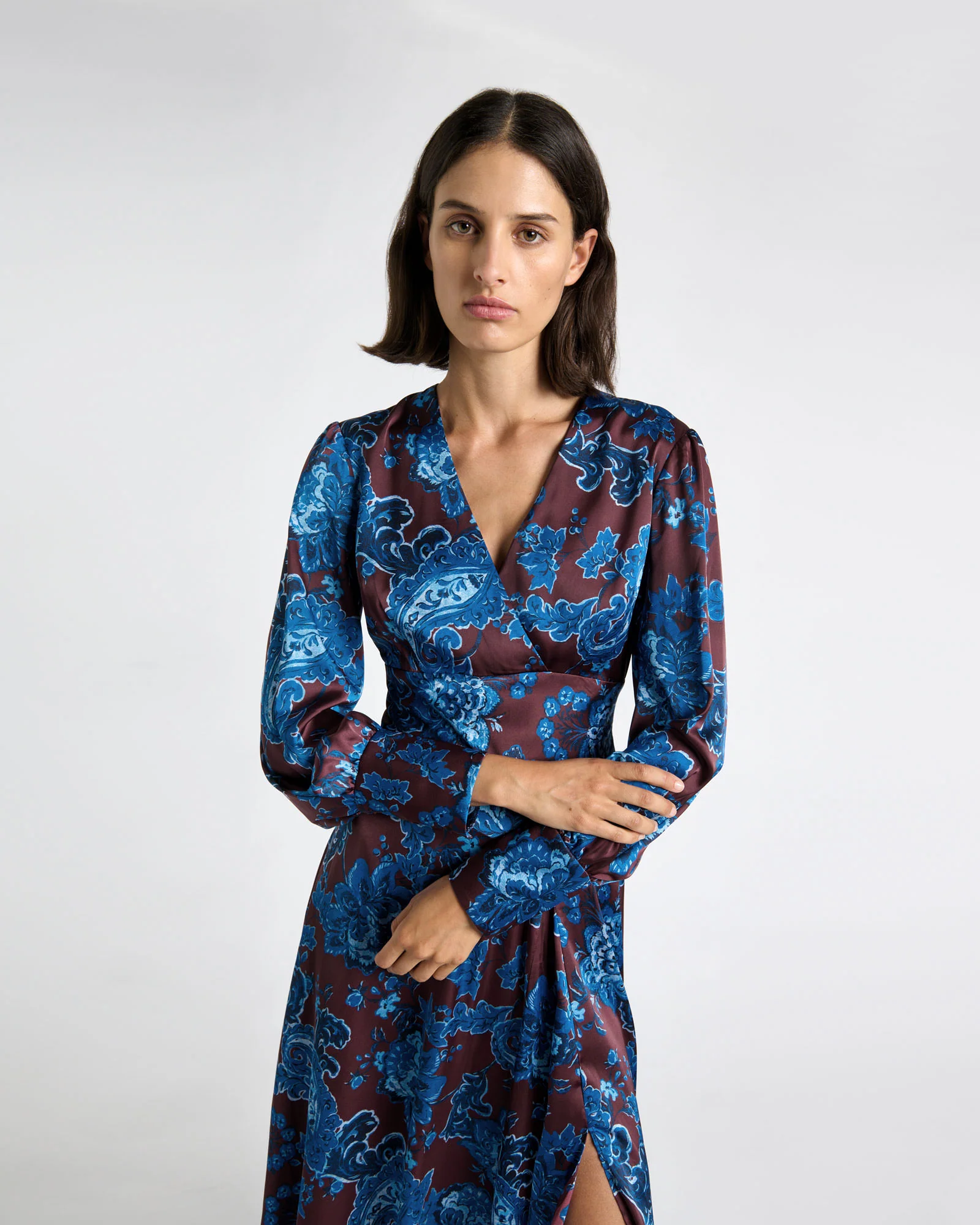Palatial Paisley Long Sleeve Midi Dress