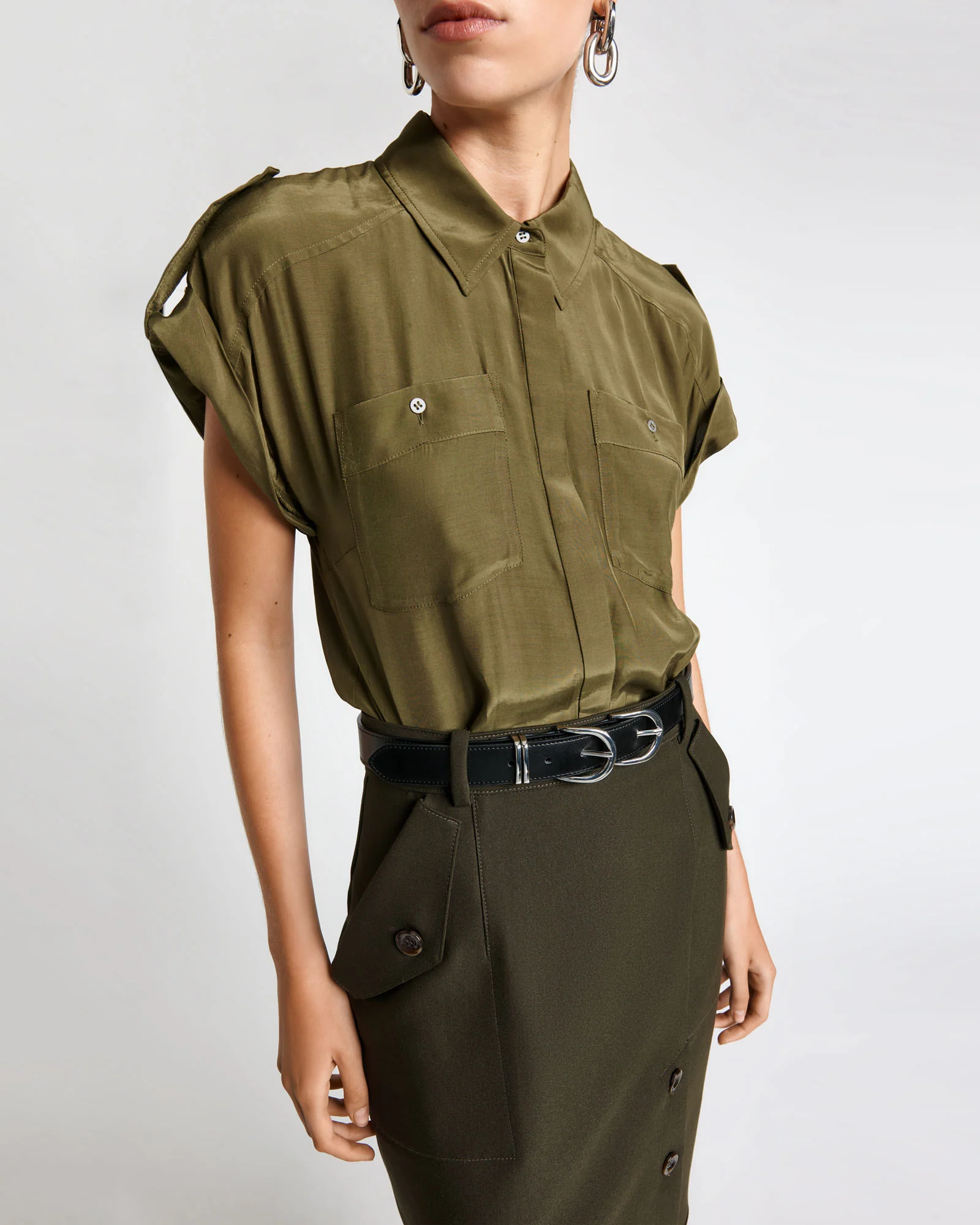 Satin Utility Shirt