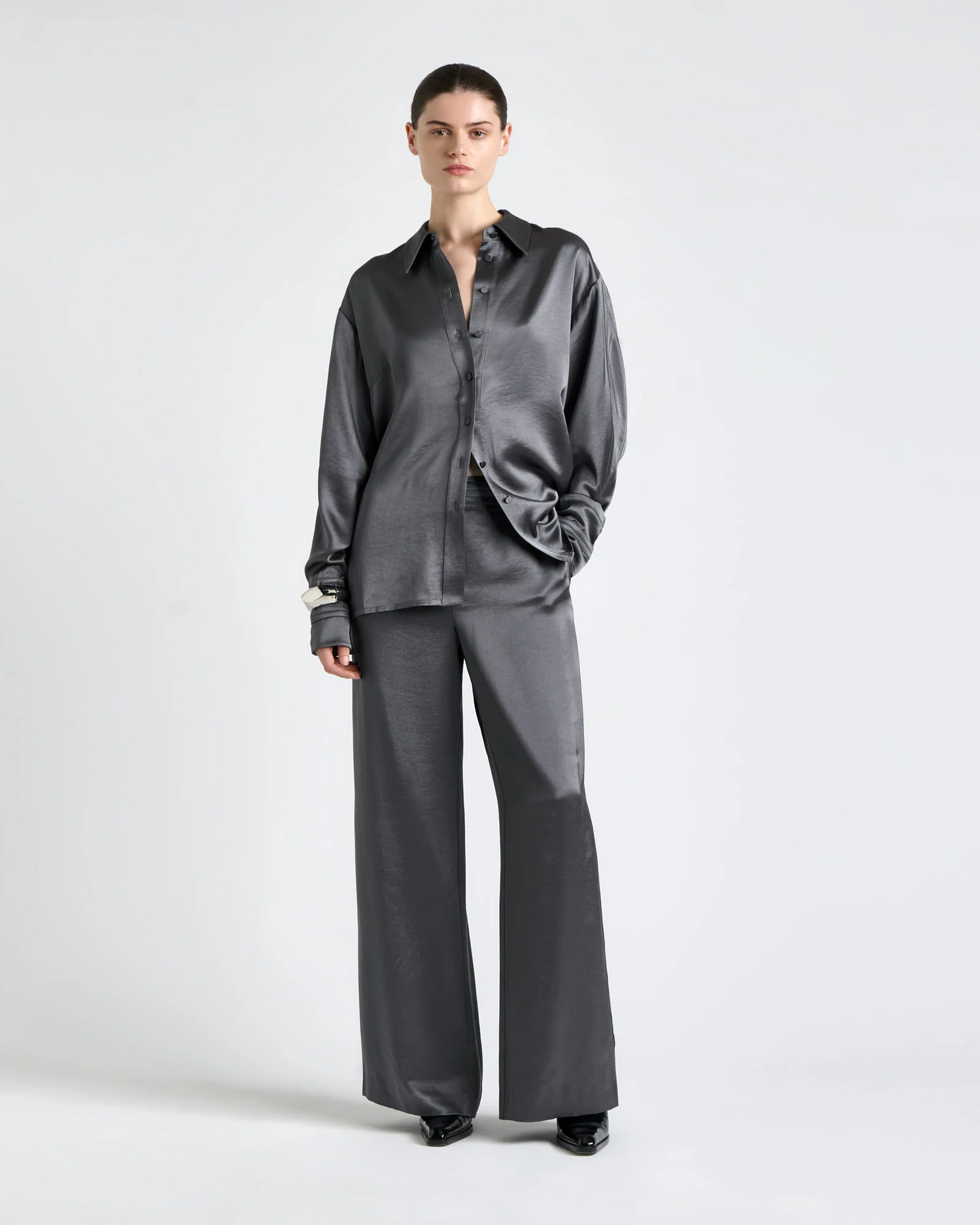 Satin Bind Detail Shirt