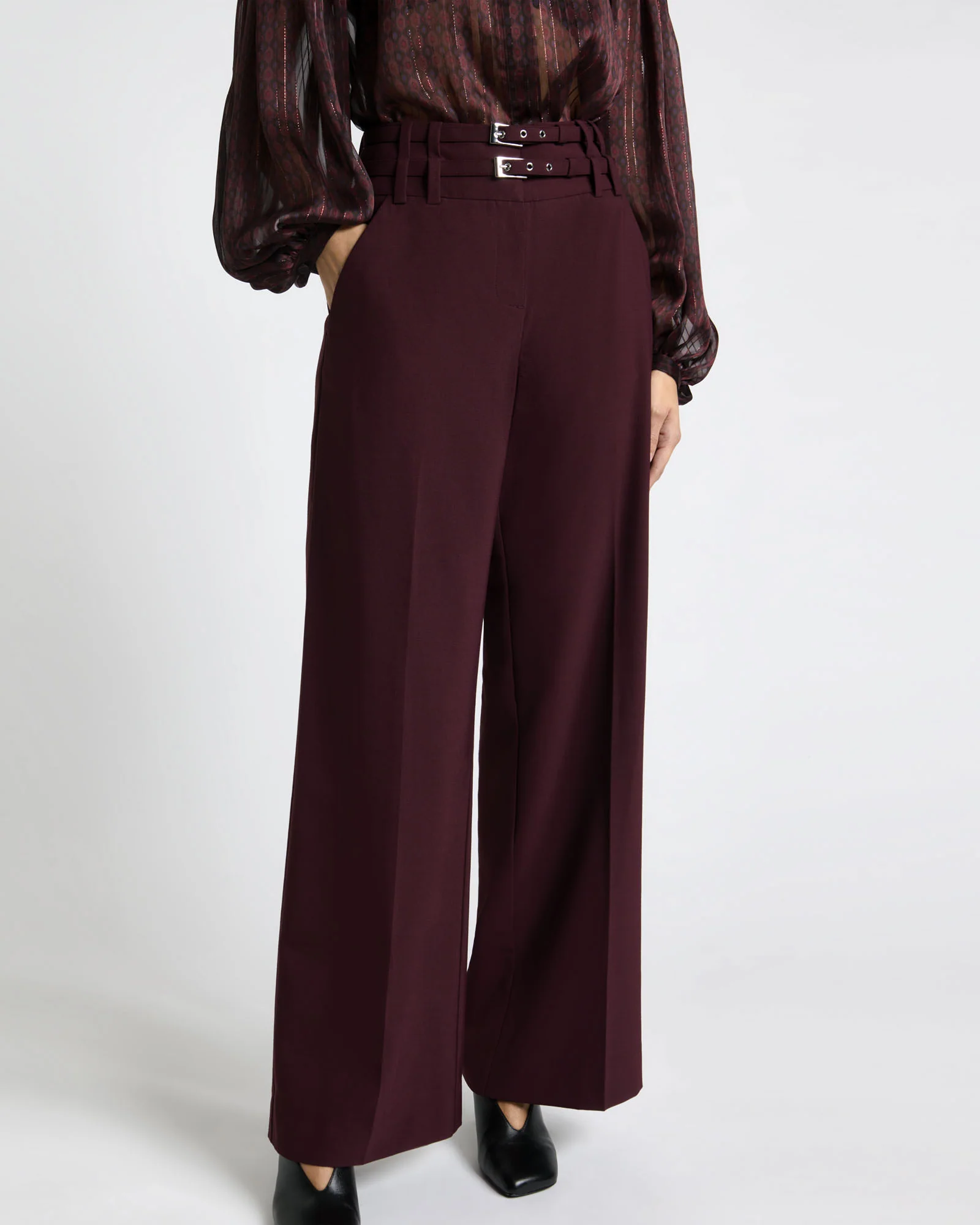 European Tailored Double Buckle Pant