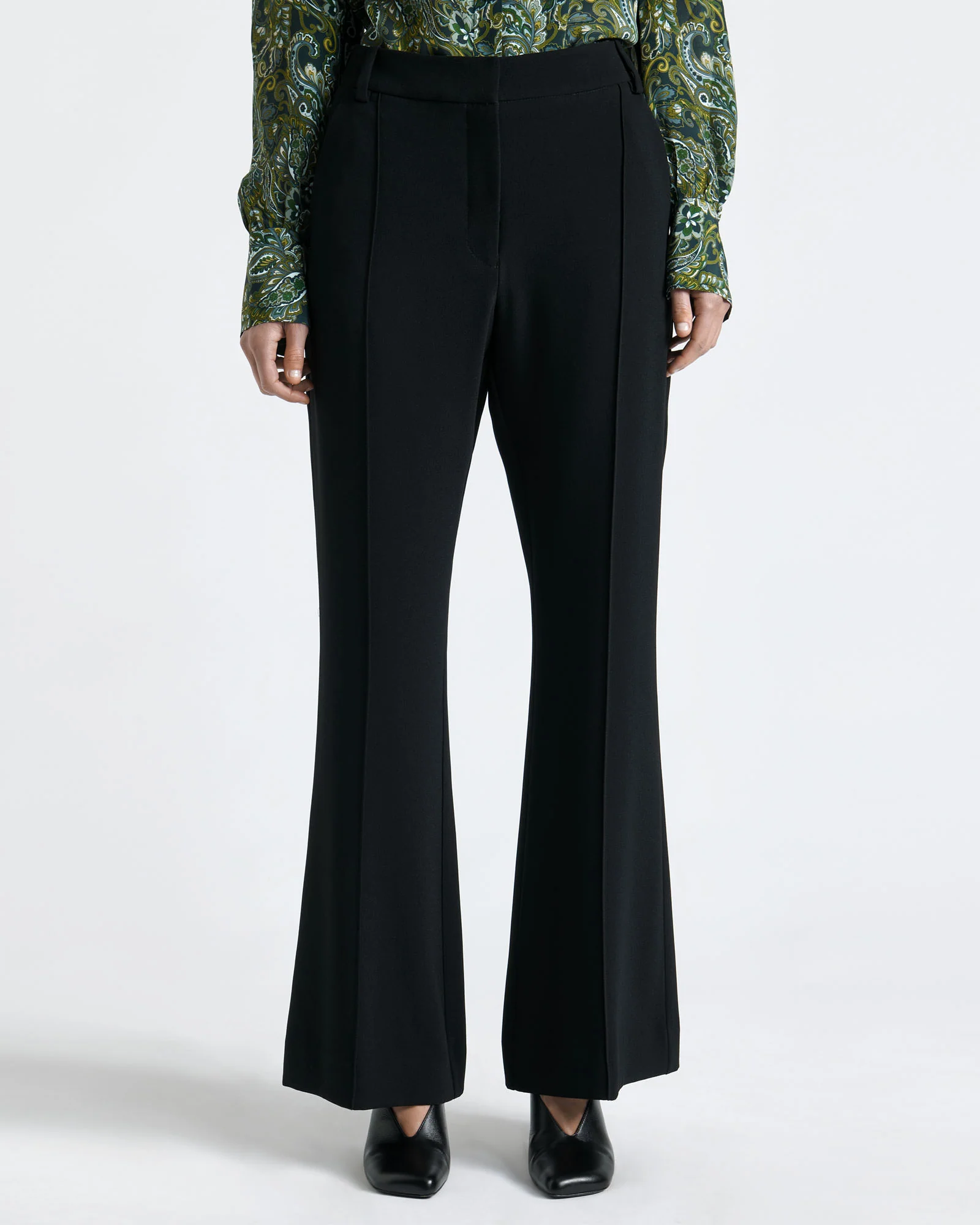 Pin Tuck Detail Flared Pant