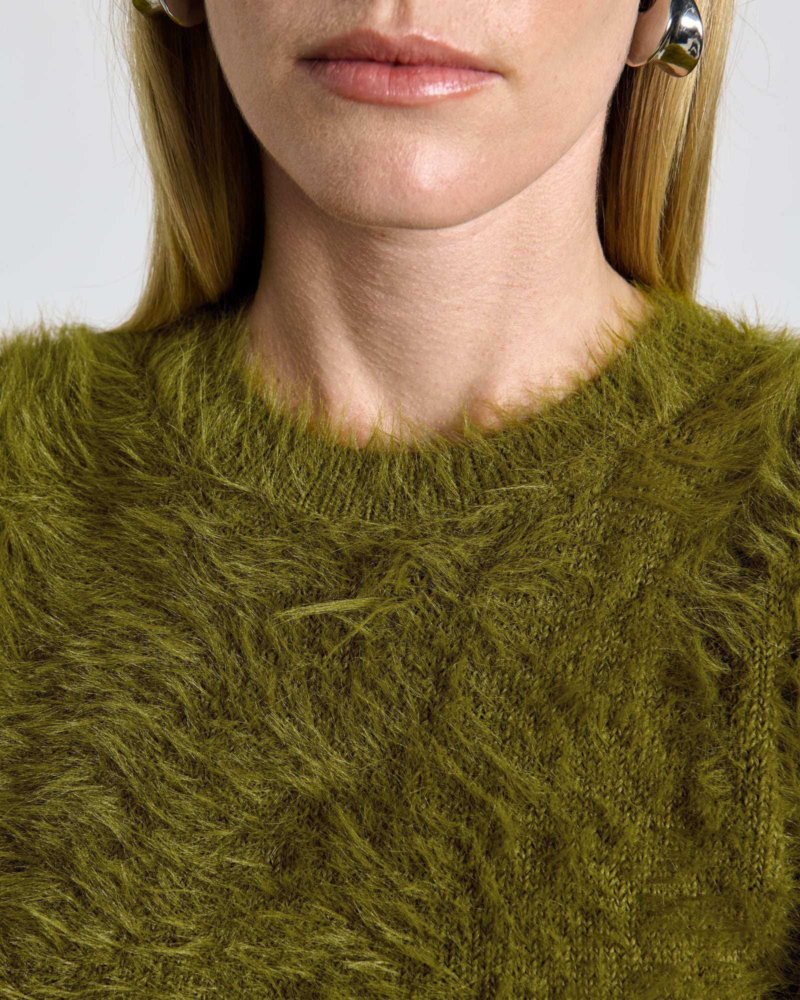 Fluffy Short Sleeve Knit