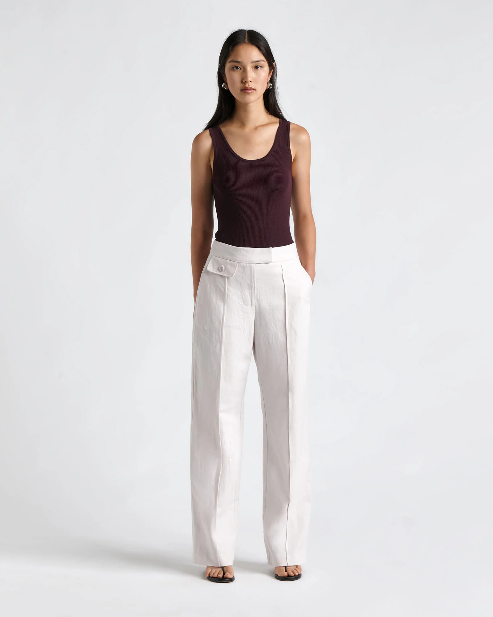 Cotton Linen Wide Leg Pant