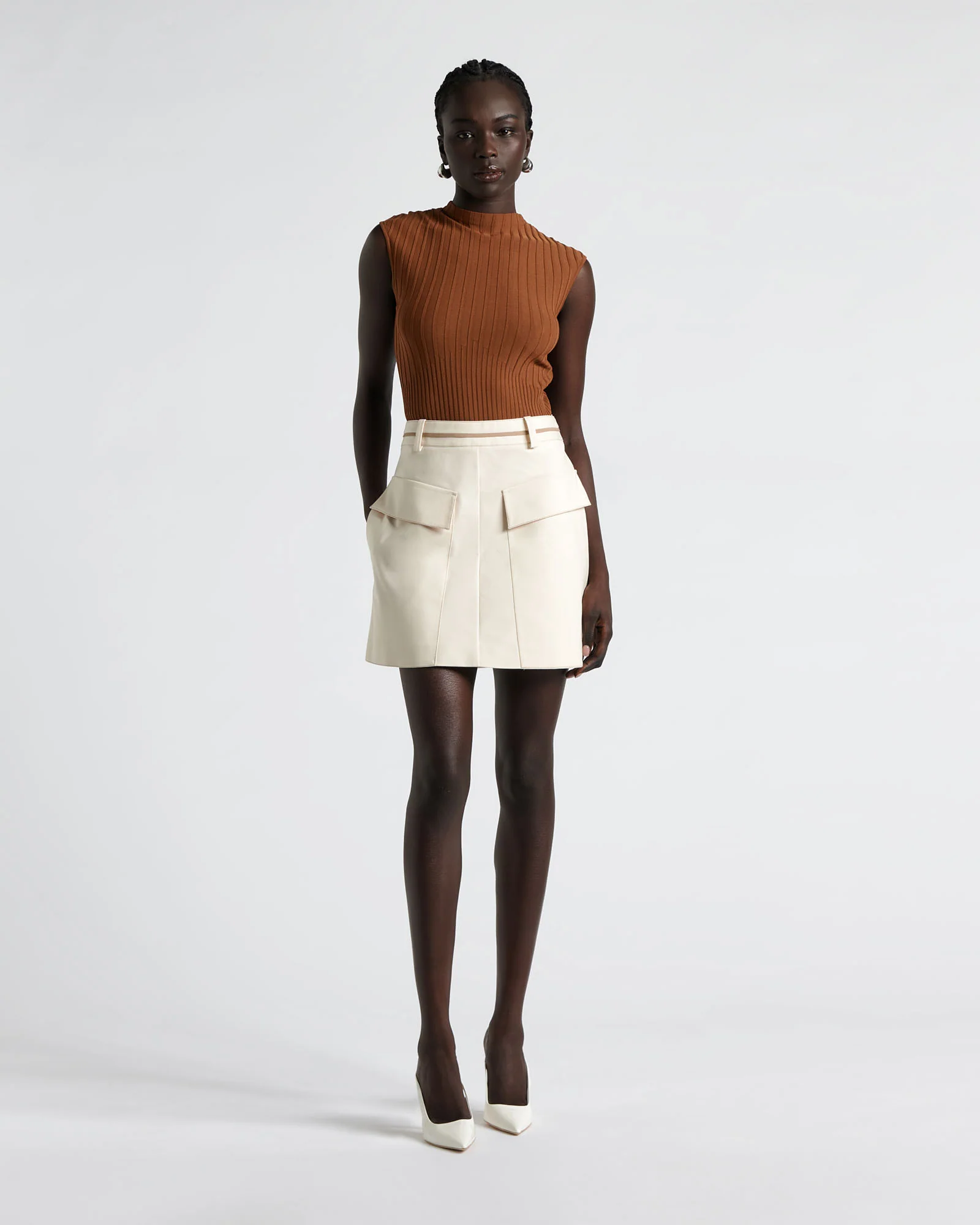Organic Cotton Utility Mini Skirt