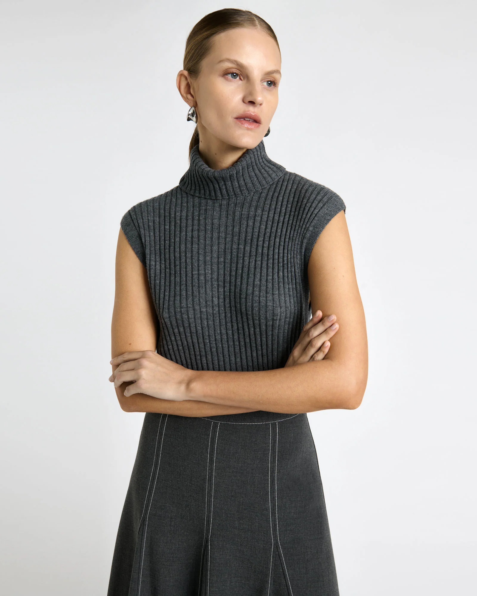 Merino Roll Neck Tank