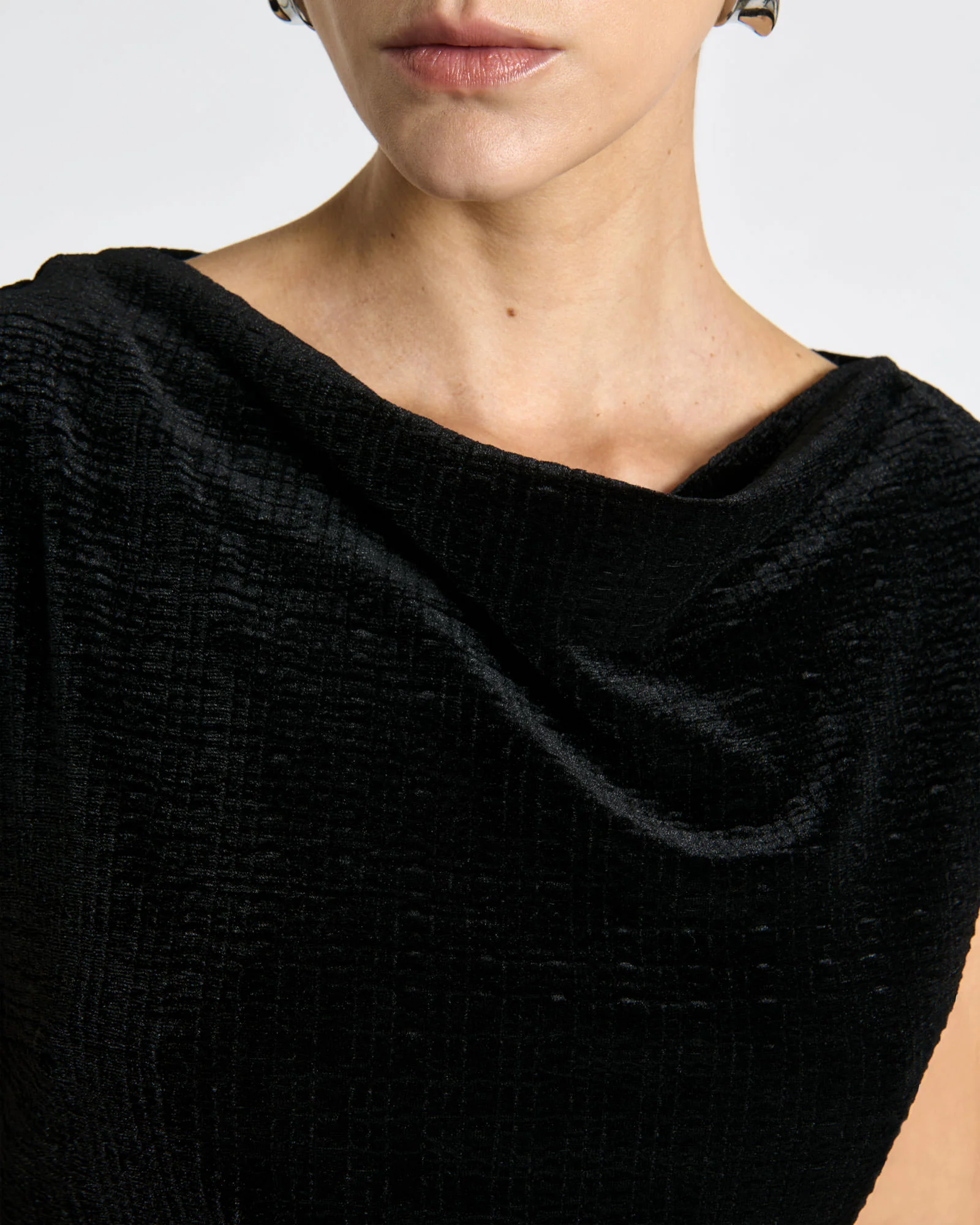 Crinkle Velvet Midi Dress