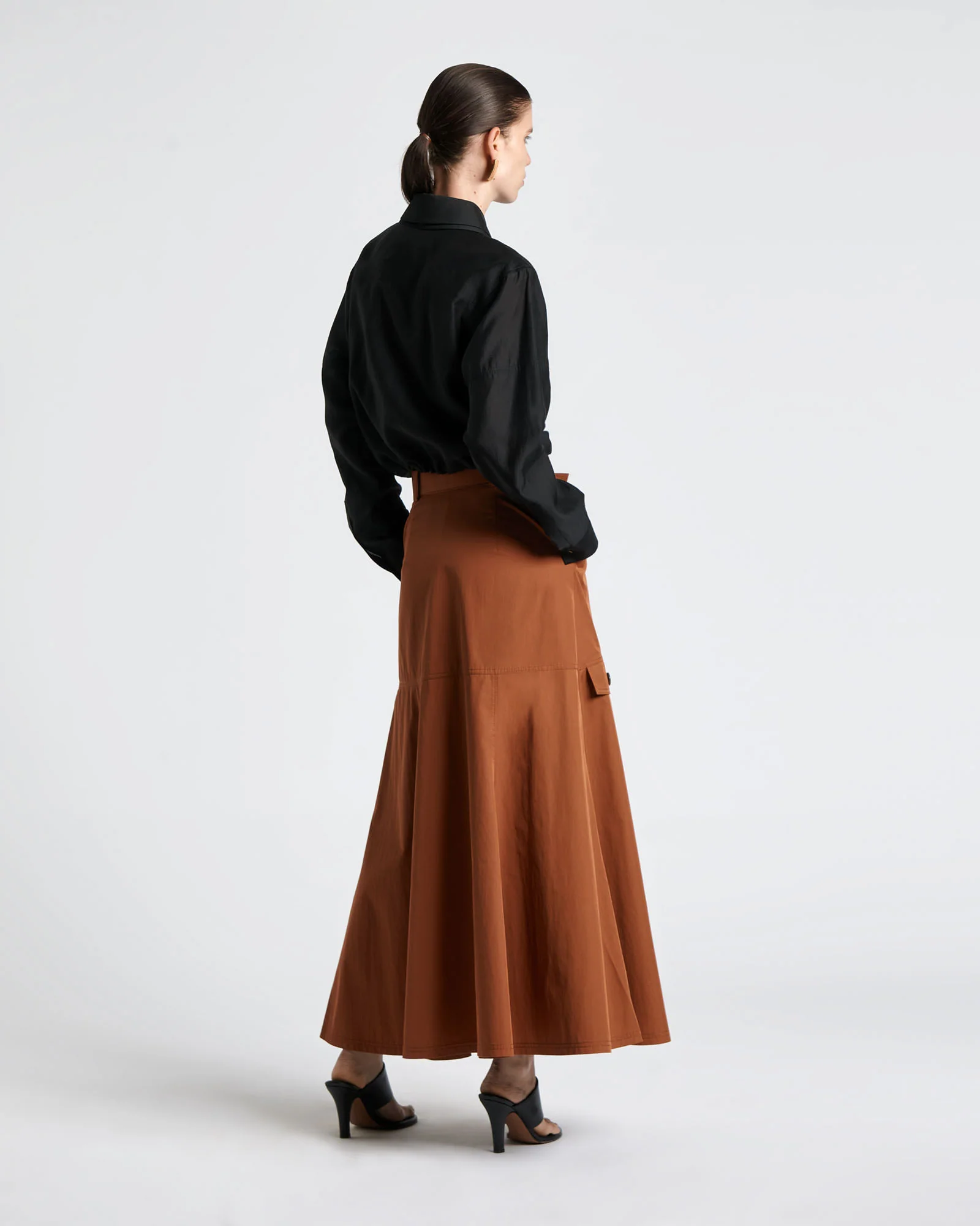 Double Collar Cropped Shirt