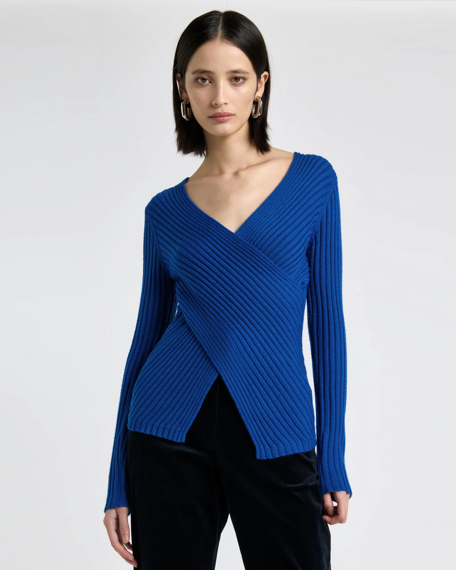 Wrap Front Merino Knit