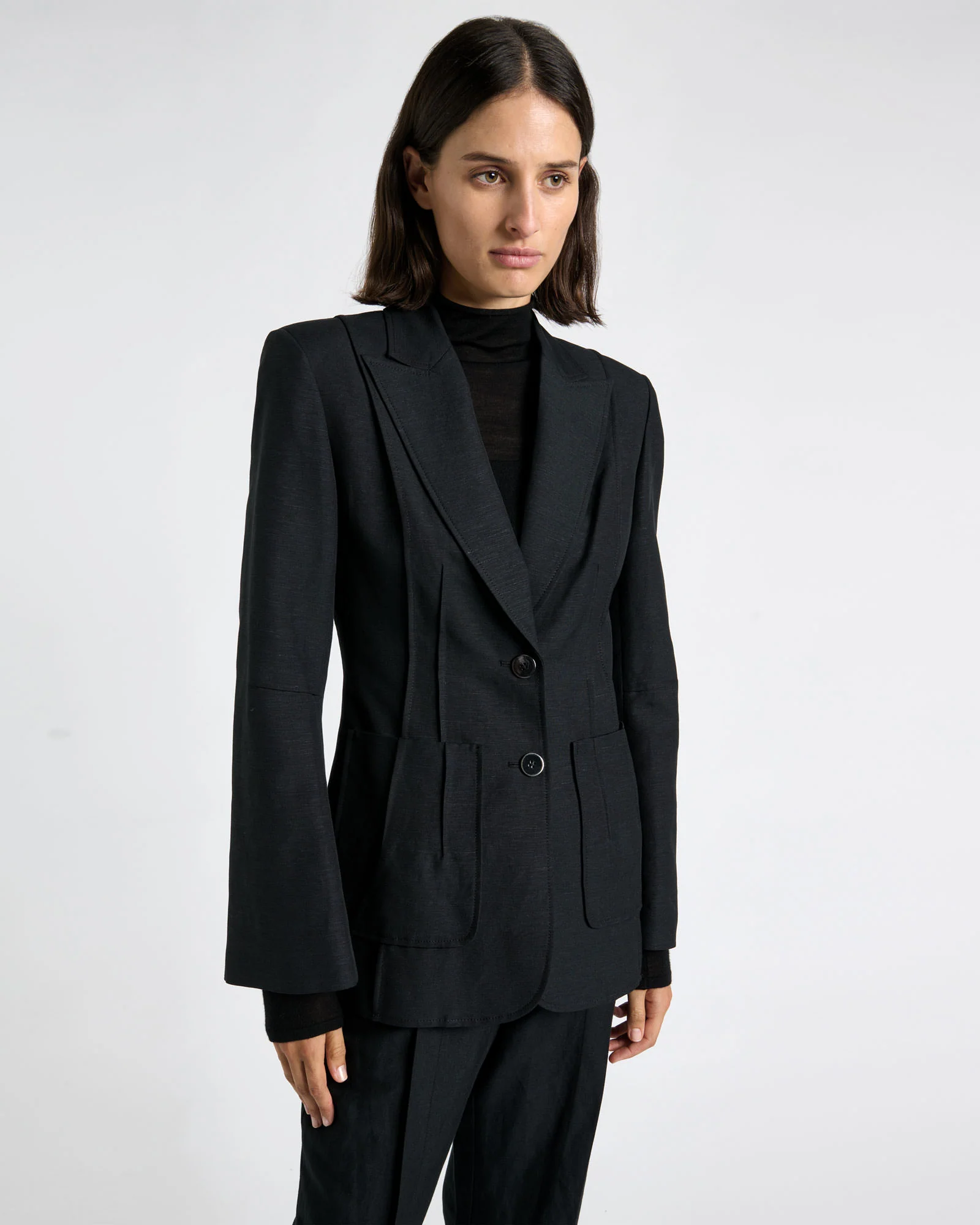 Linen Blend Tailored Blazer