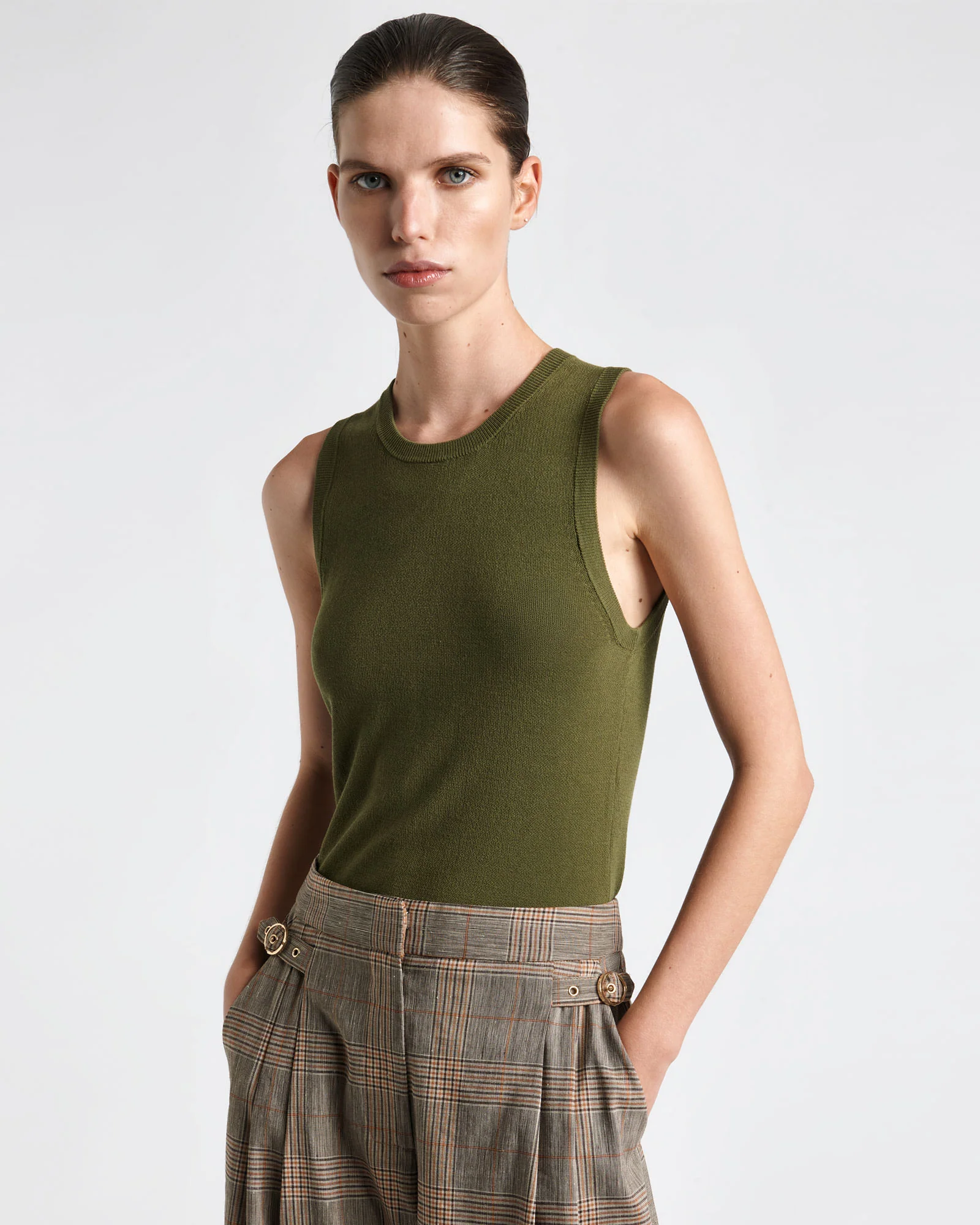 Drapey Crepe Knitted Tank