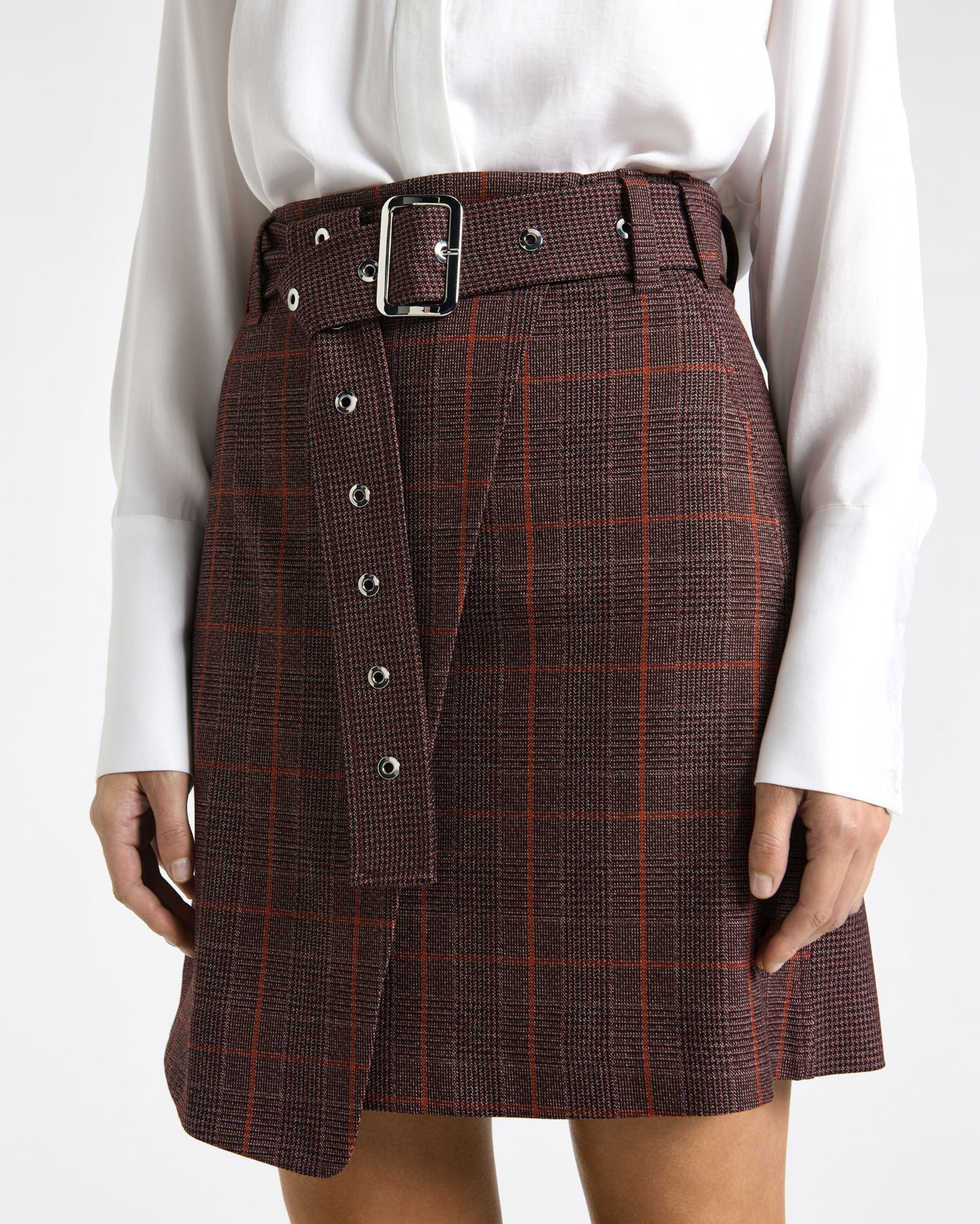 European Prince of Wales Check Mini Skirt