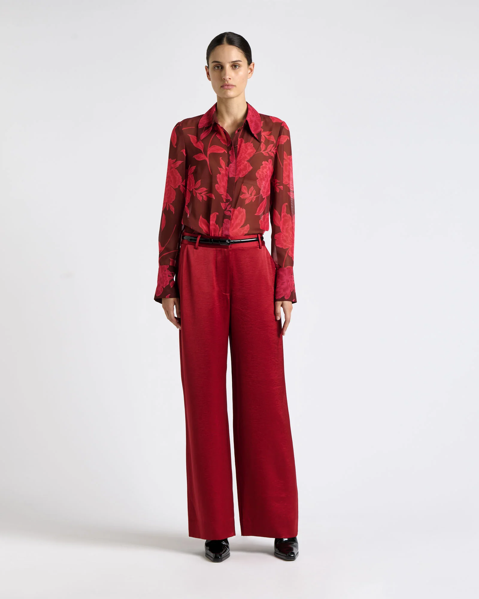 Amour Floral Chiffon Shirt