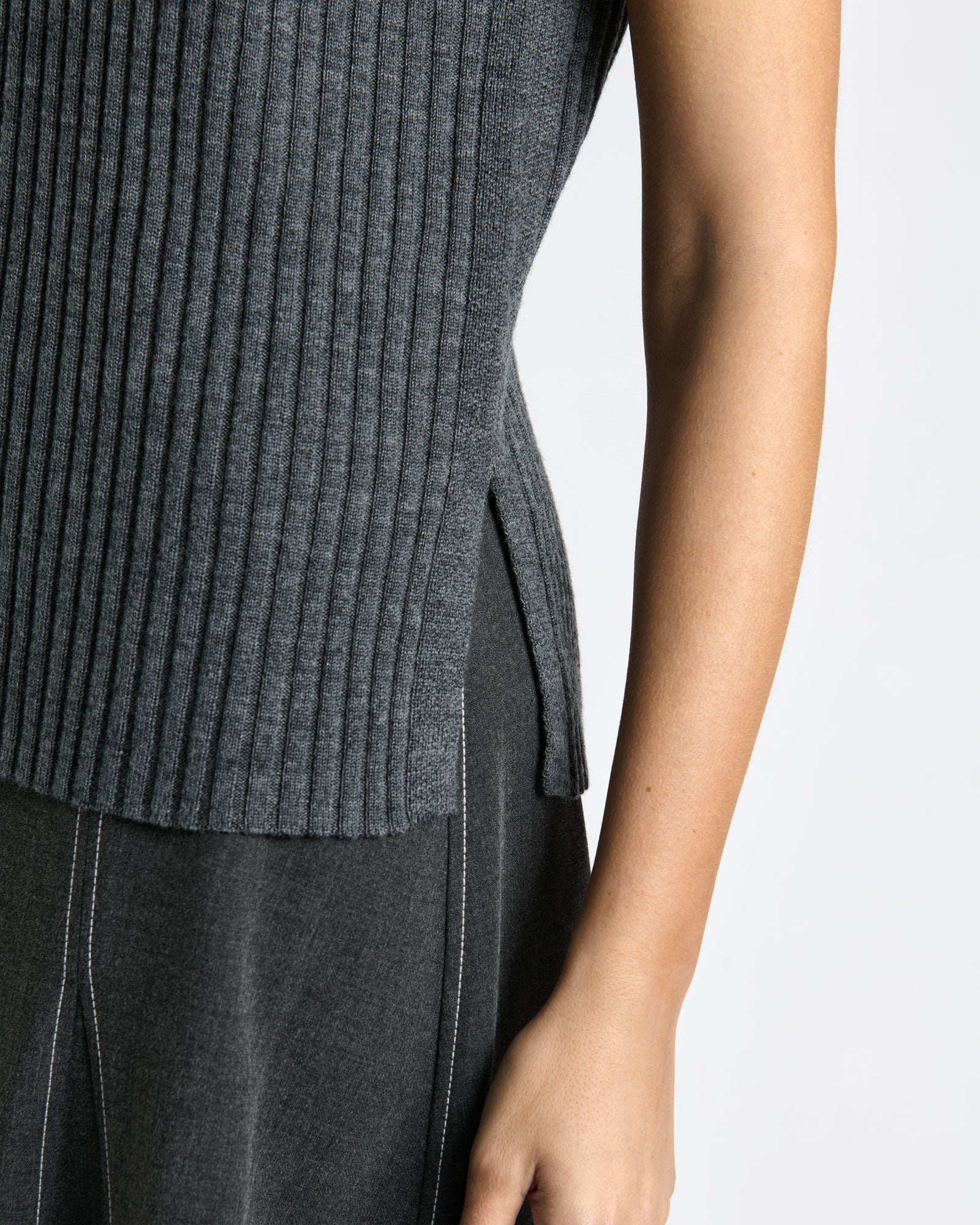 Merino Roll Neck Tank