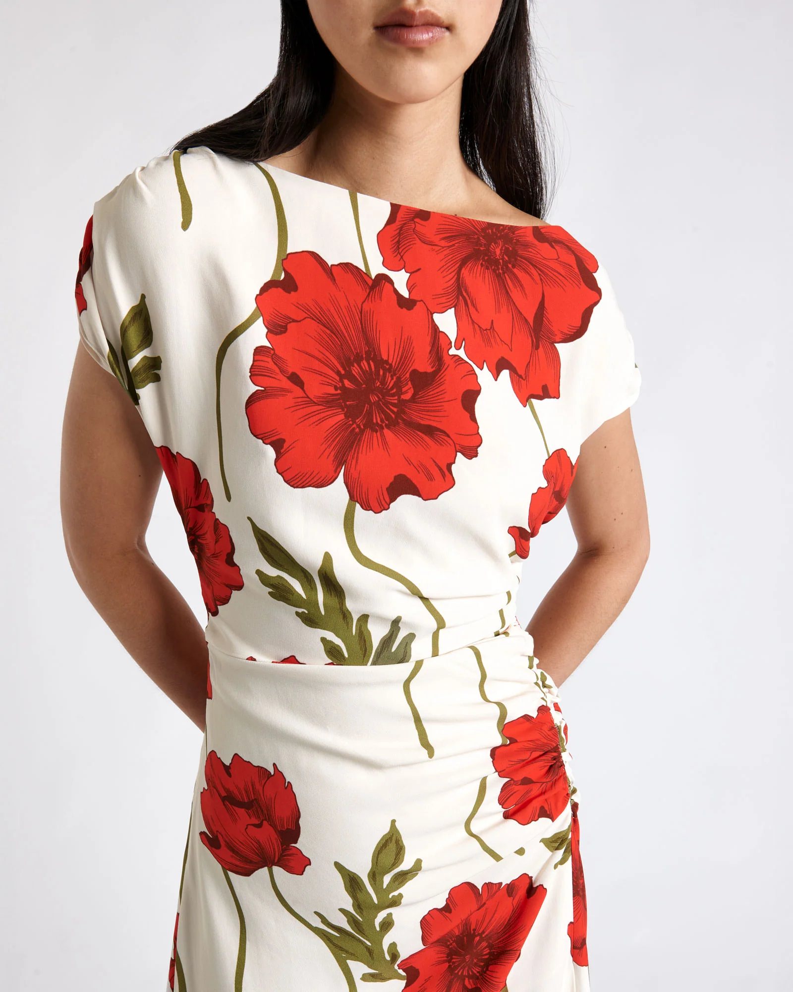 Poppy Draped Midi Dress