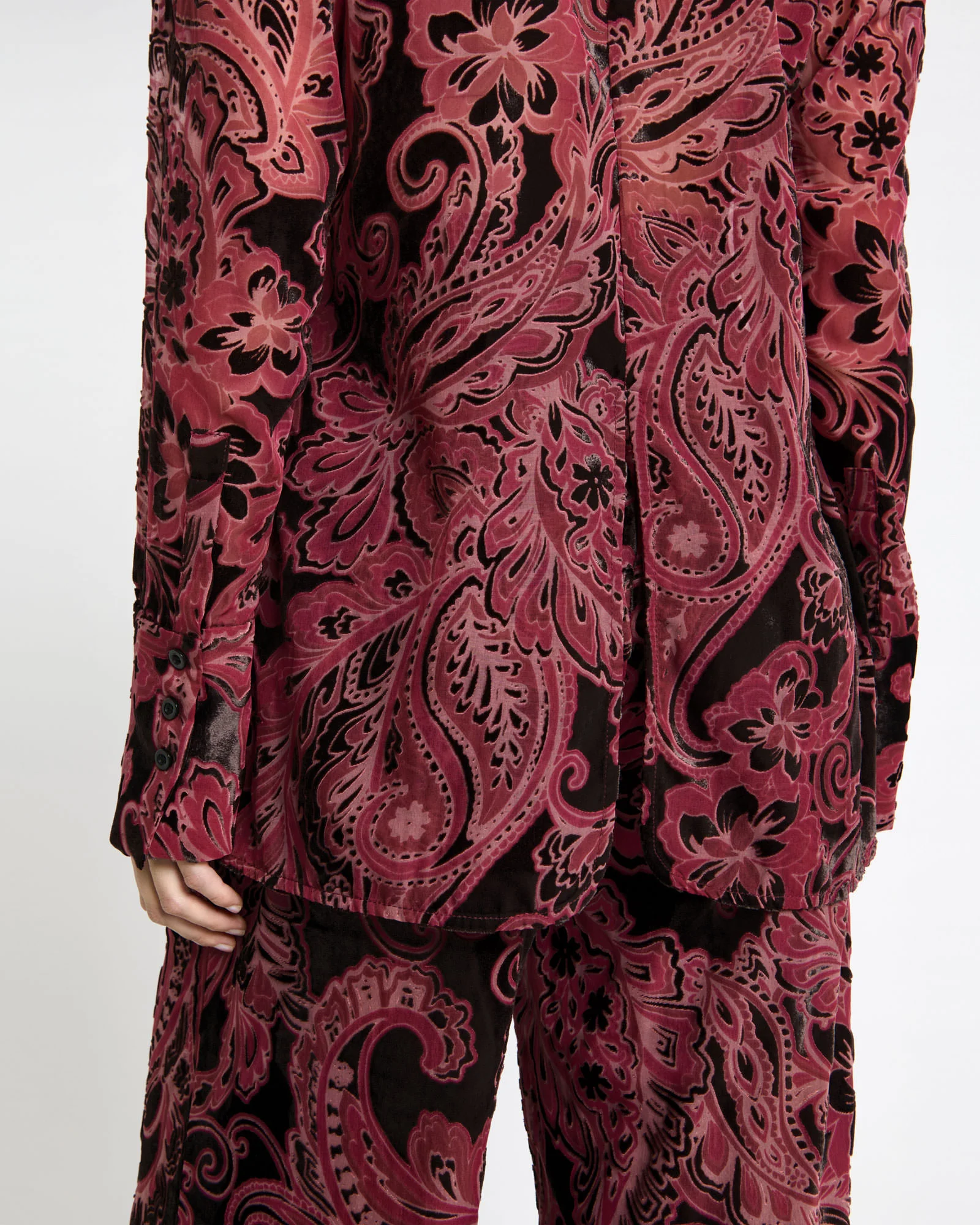 Velvet Paisley Burnout Shirt