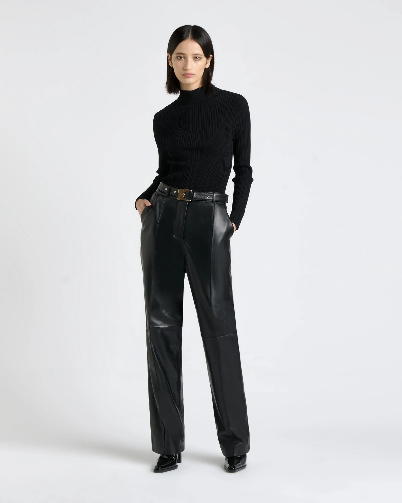 Two Tone Engineered Rib Knit