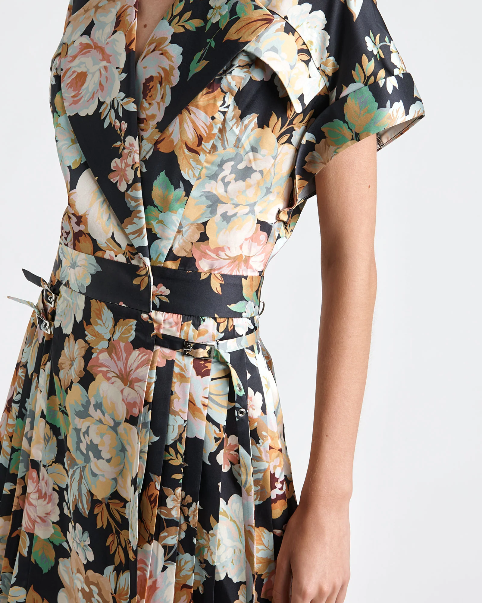 Ophelia Floral Pleated Mini Dress