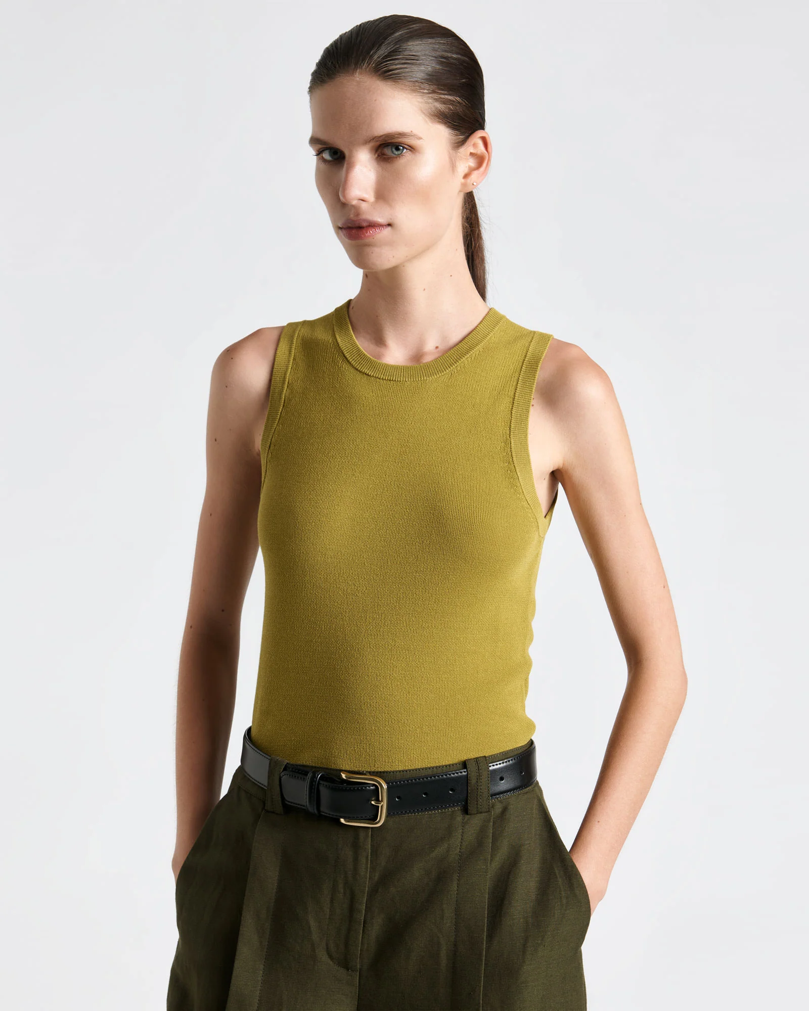 Drapey Crepe Knitted Tank