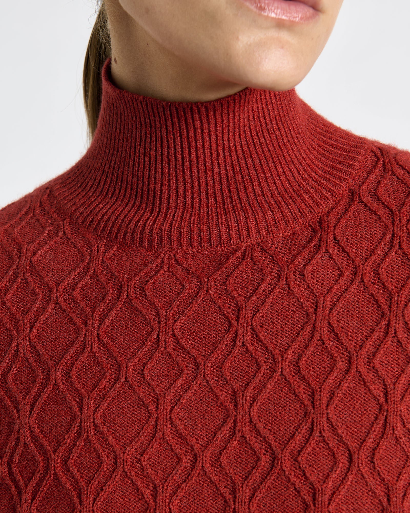 Textured Funnel Neck Sweater