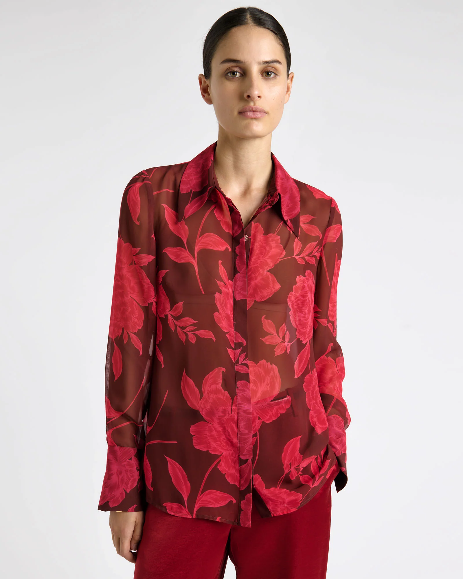 Amour Floral Chiffon Shirt