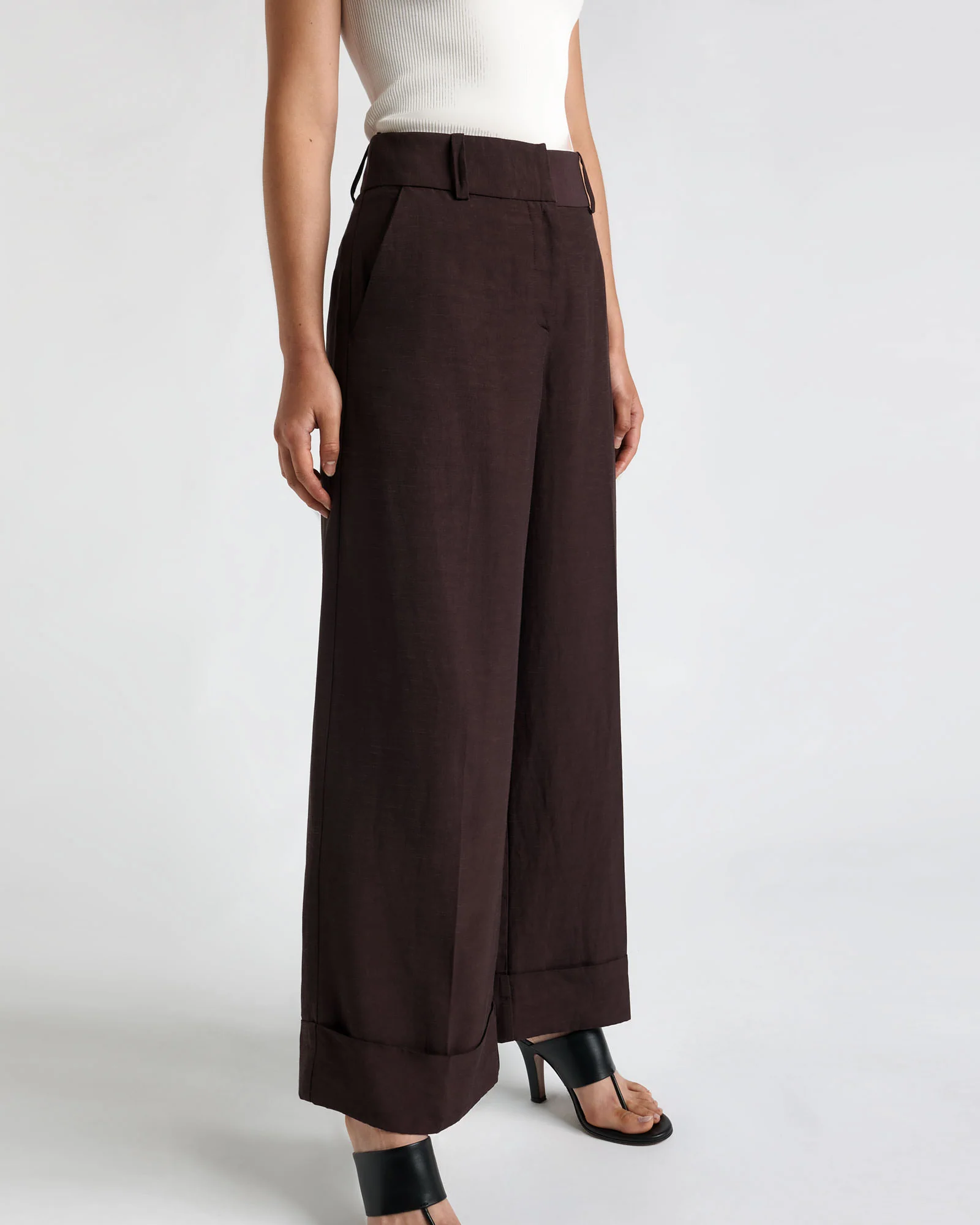 Viscose Blend Cropped Pant