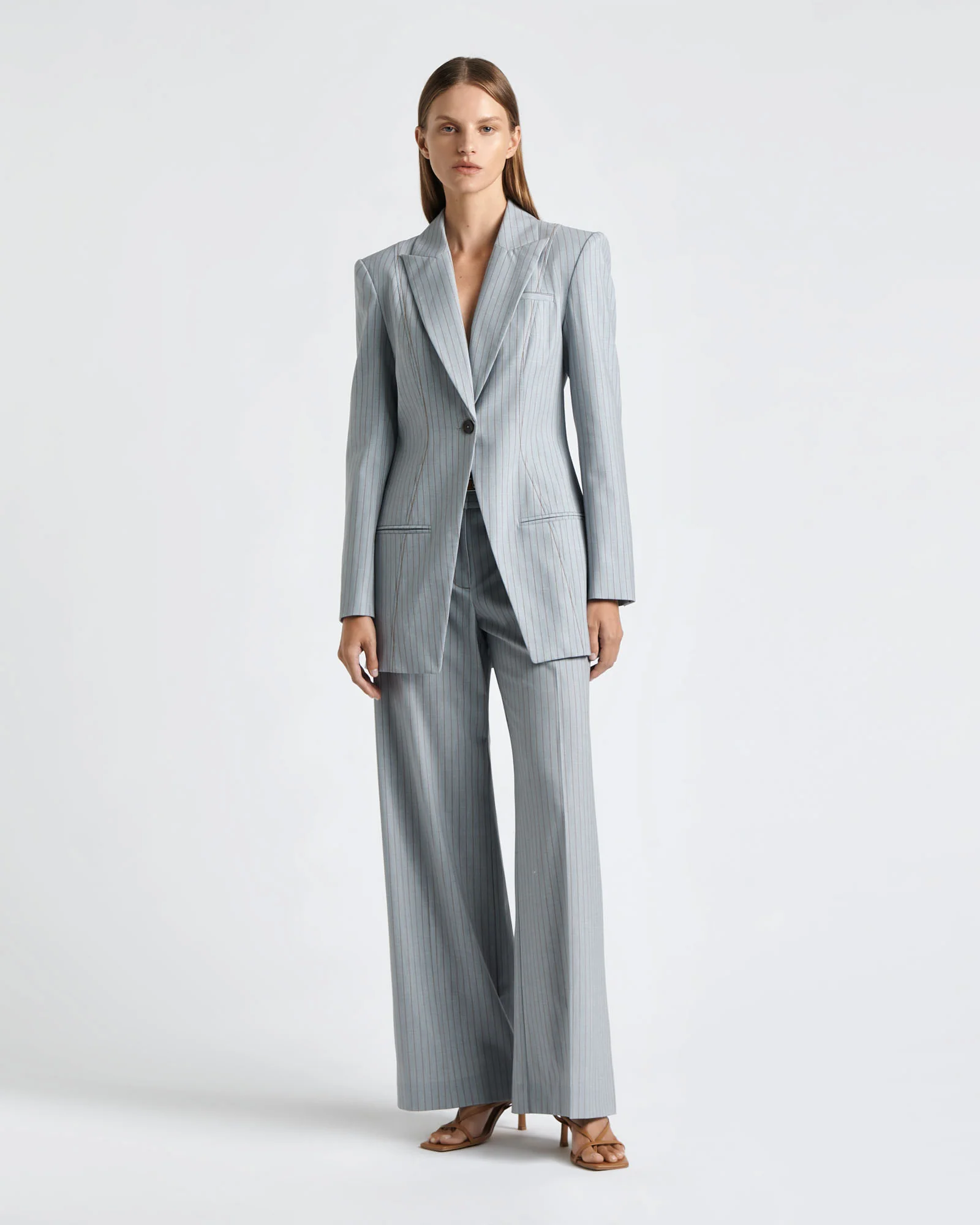 European Wool Pinstripe Pant