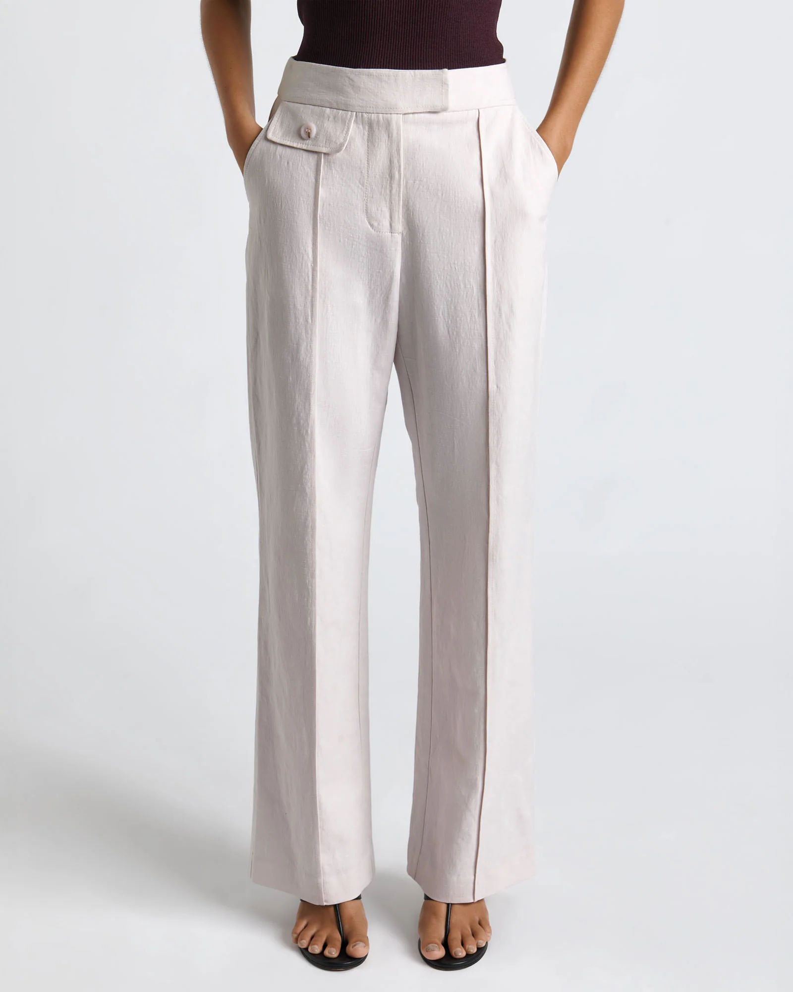 Cotton Linen Wide Leg Pant