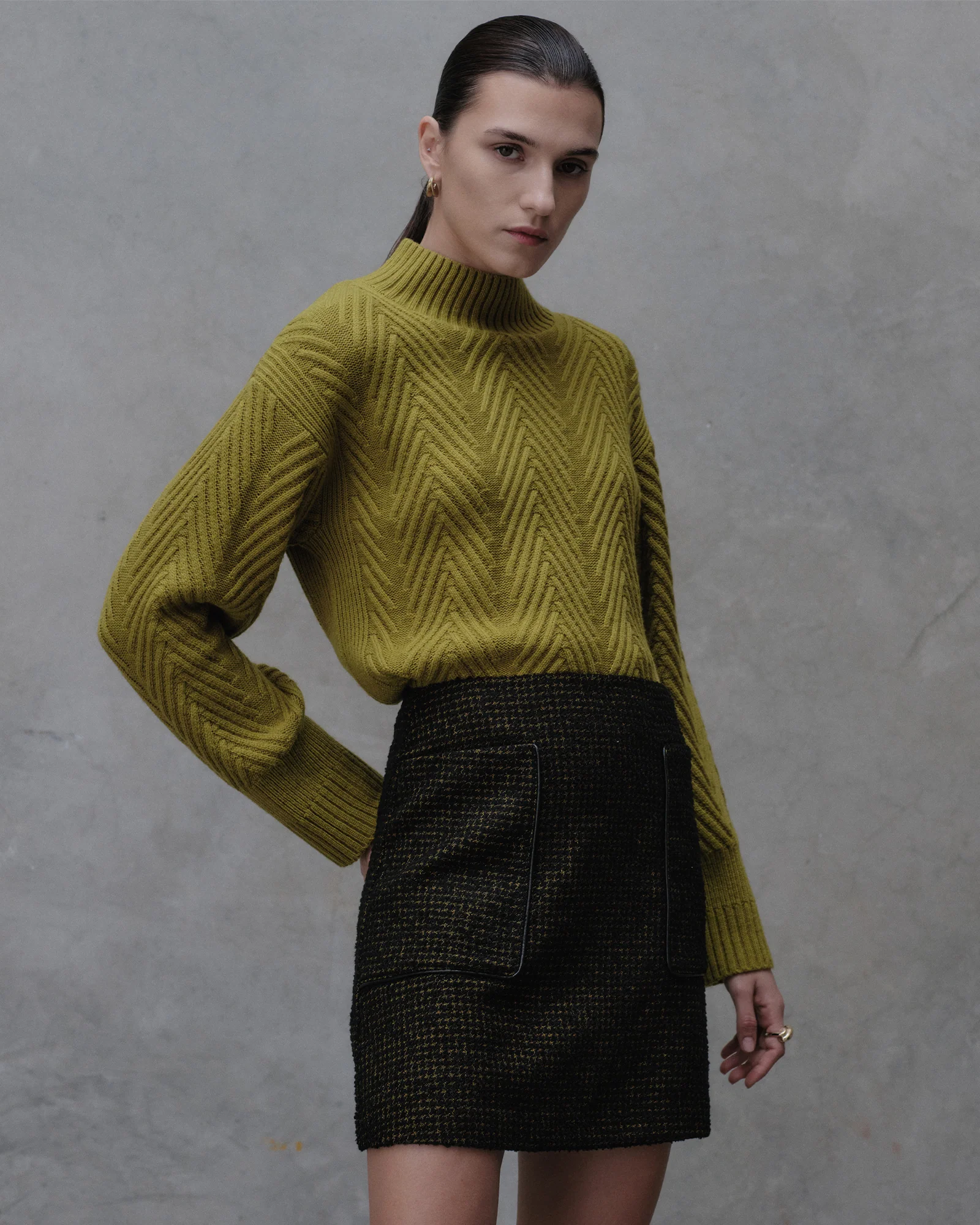 Chunky Herringbone Stitch Sweater