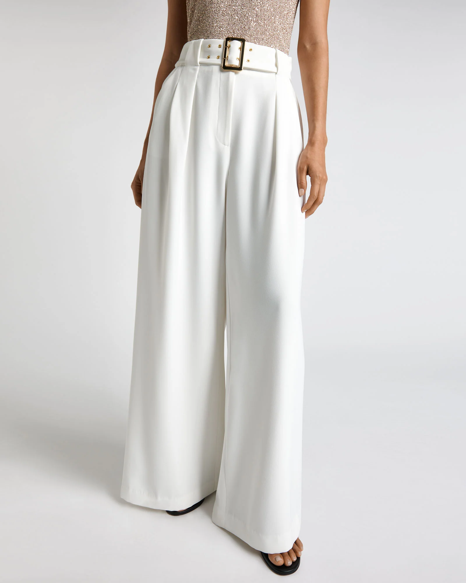 Belted Wide Leg Pant