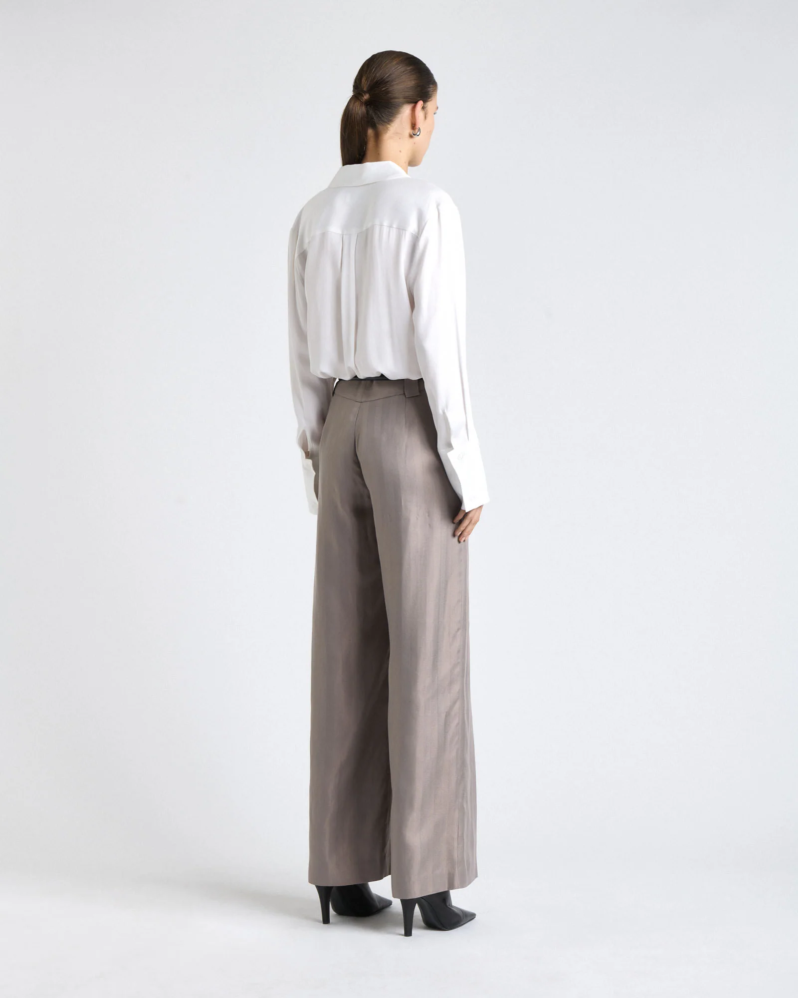 Oyster European Self Stripe Straight Leg Pant