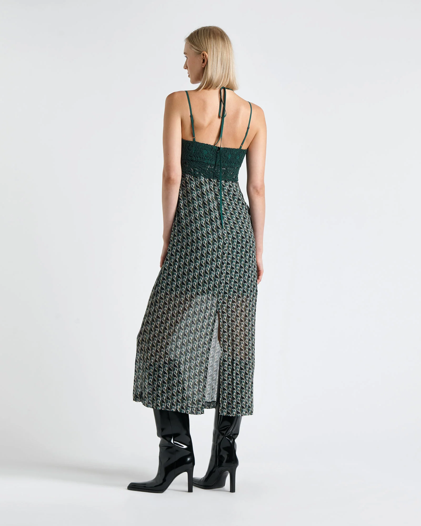 Mod Geo Sleeveless Slip Dress