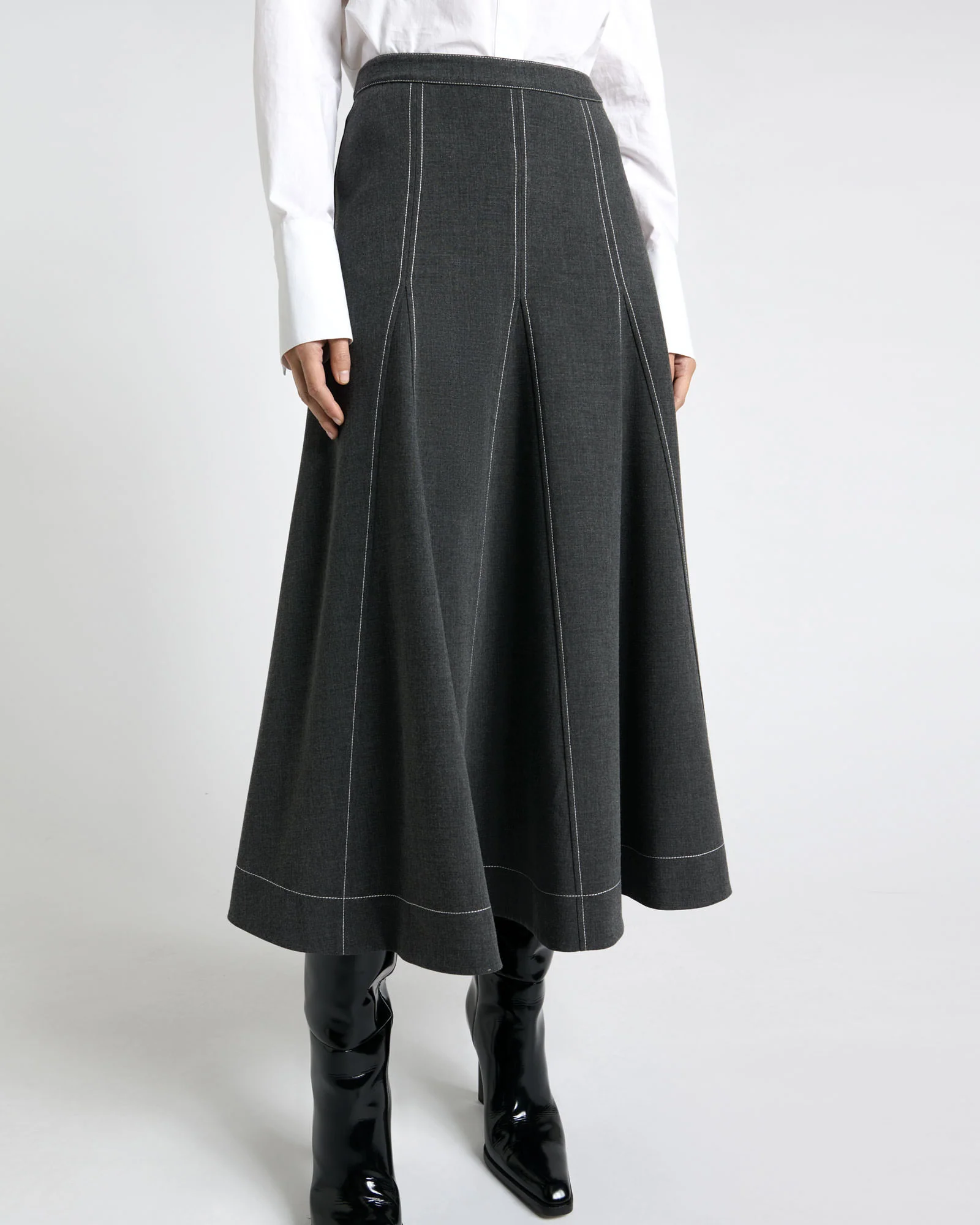 Bi-Stretch Twill Full Skirt