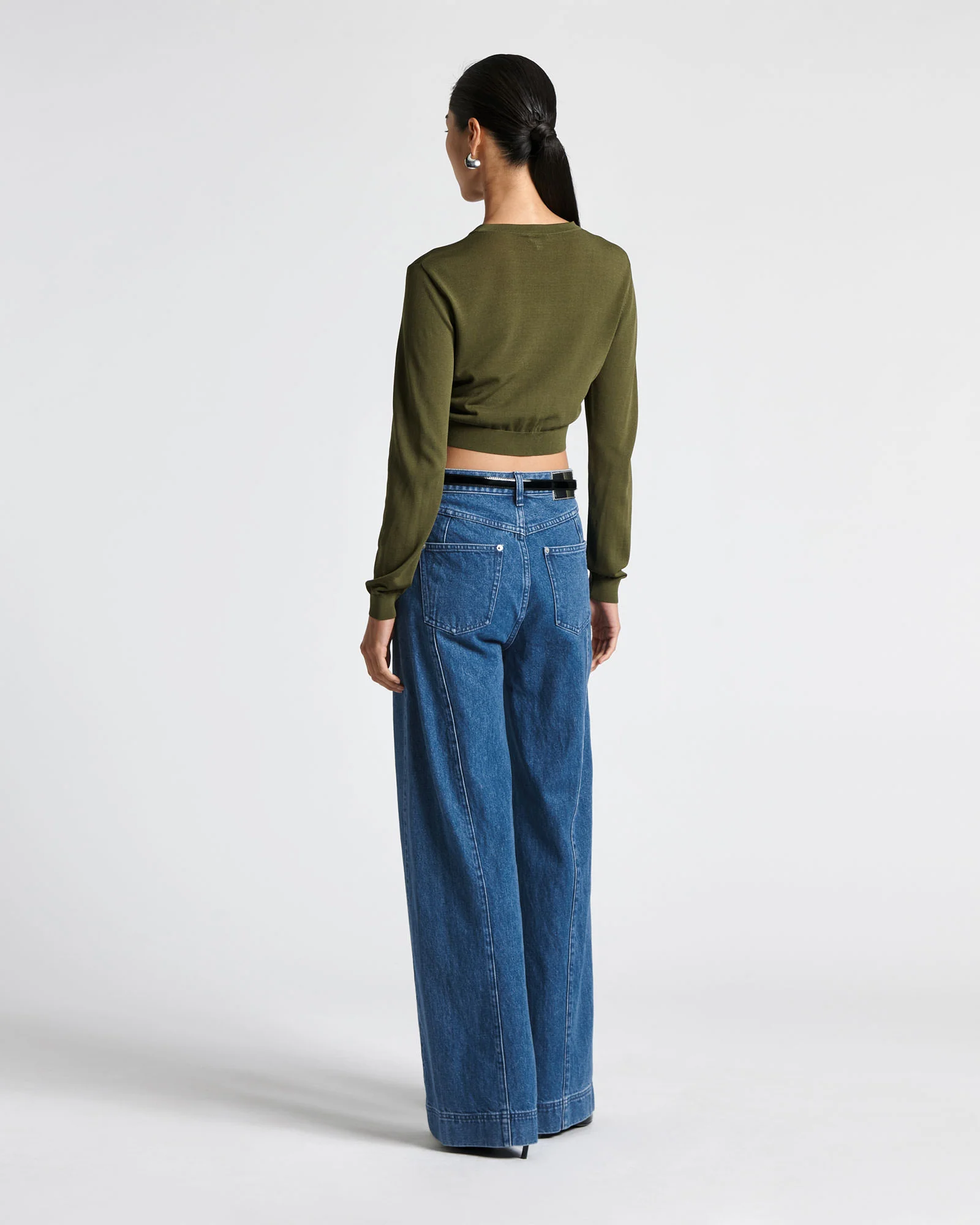 Mid Wash Straight Leg Jean