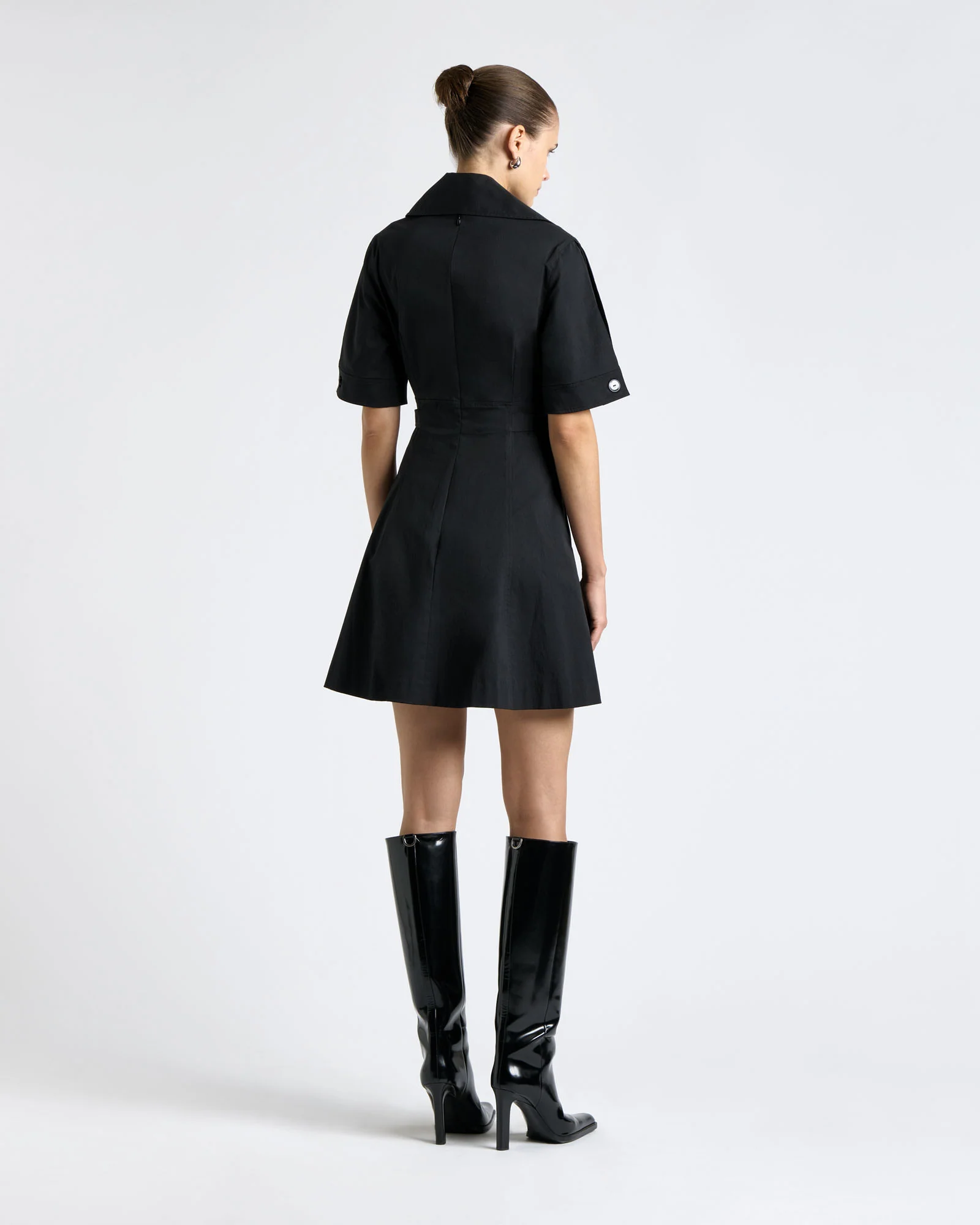 Good Earth Cotton Button Detail Mini Dress