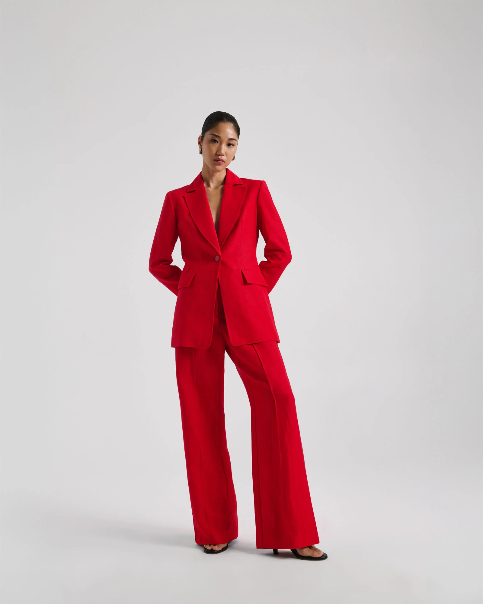 Chilli Linen Blend Wide Leg Pant