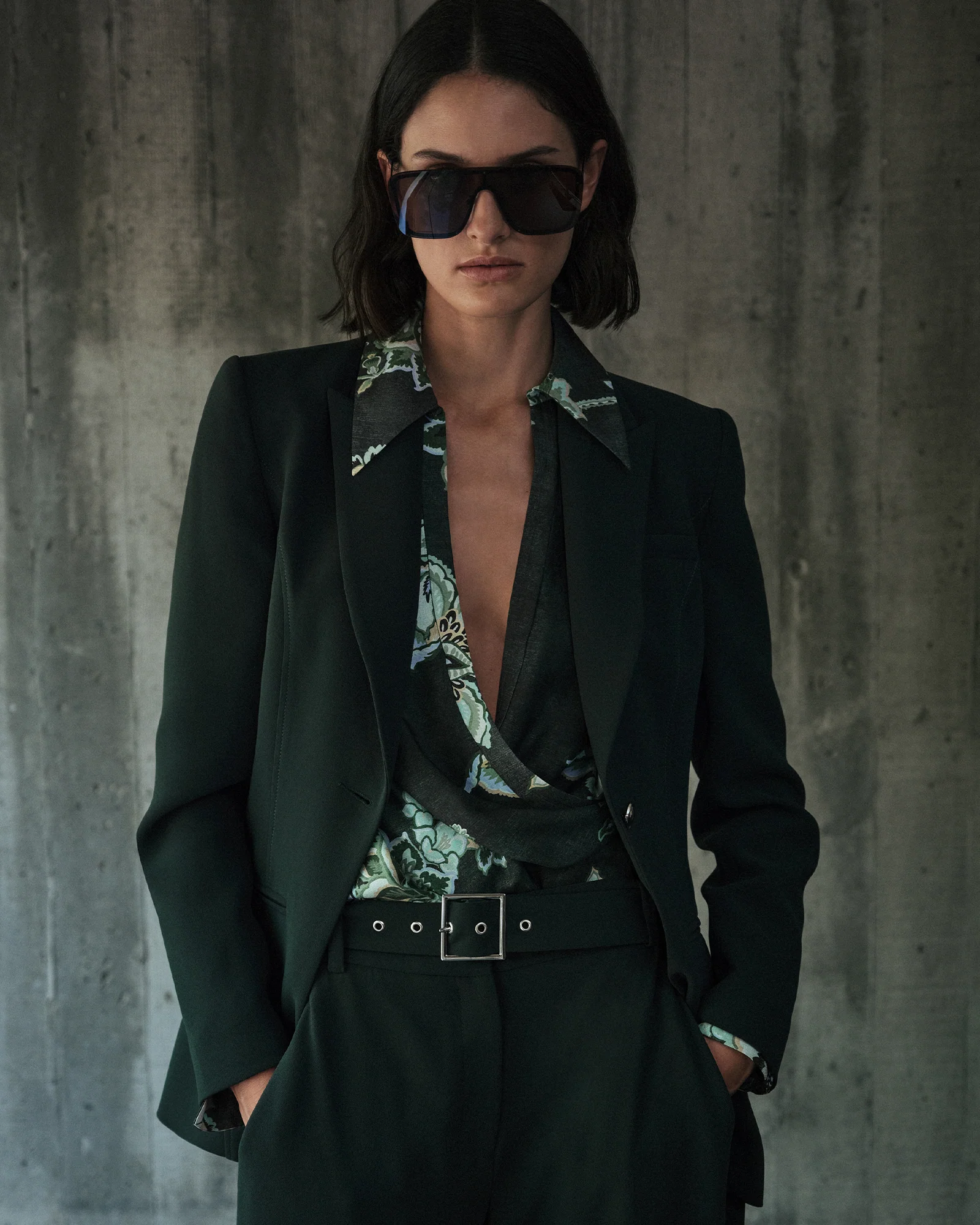 Forest Hourglass Blazer