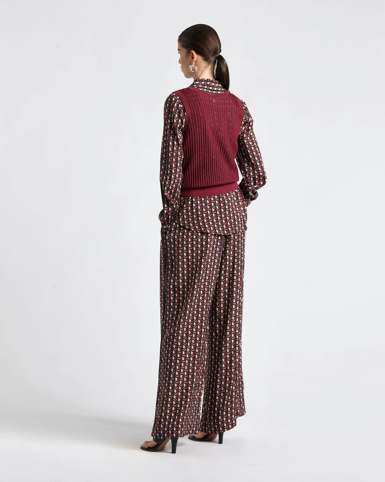 Sheer Rib V-Neck Vest