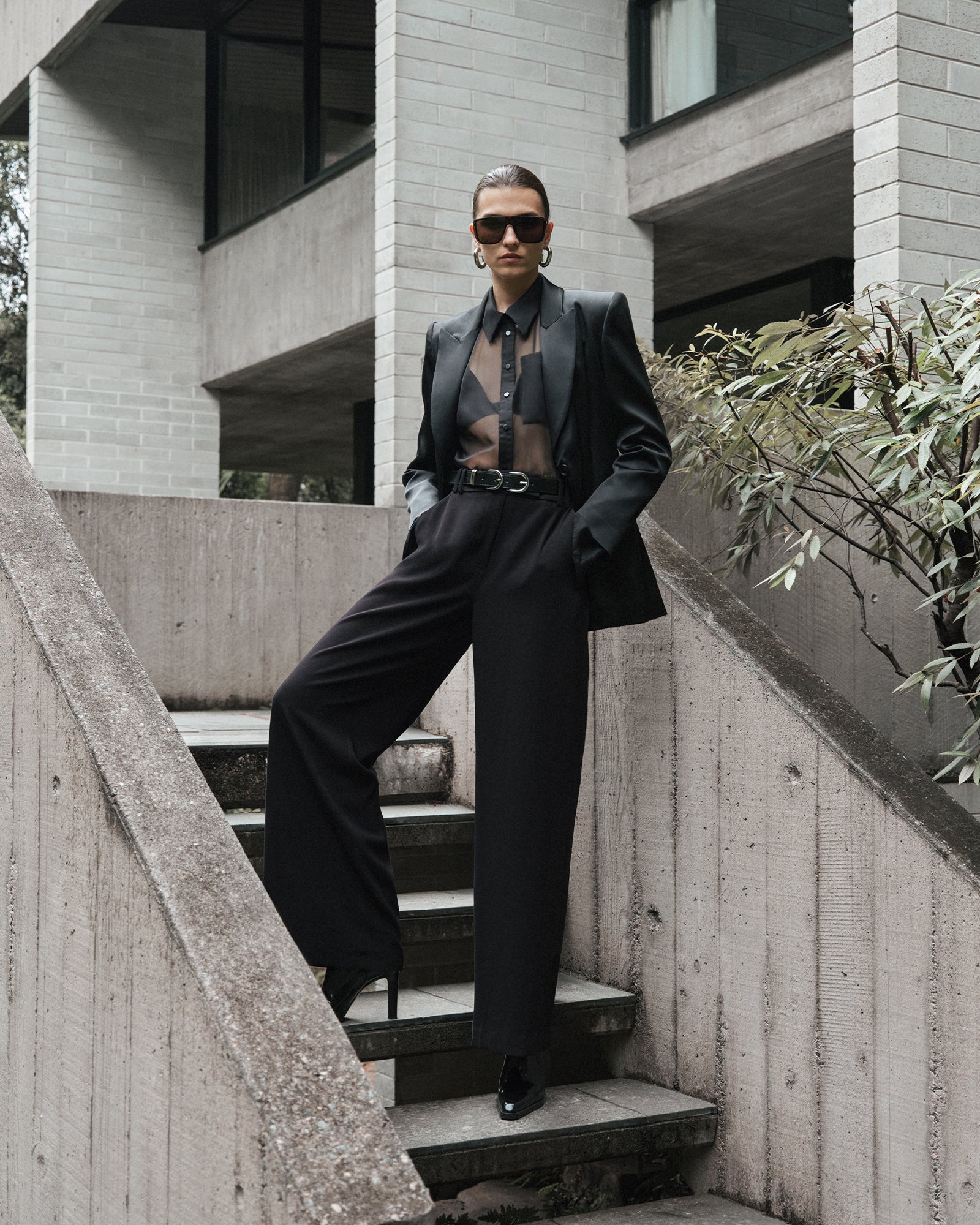 Satin Back Wide Leg Pant