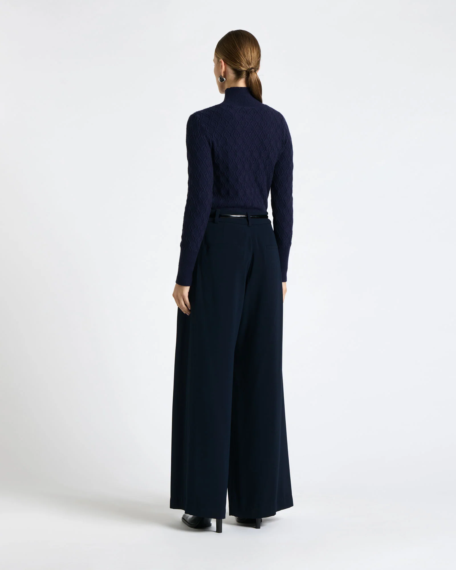 Textured Funnel Neck Sweater