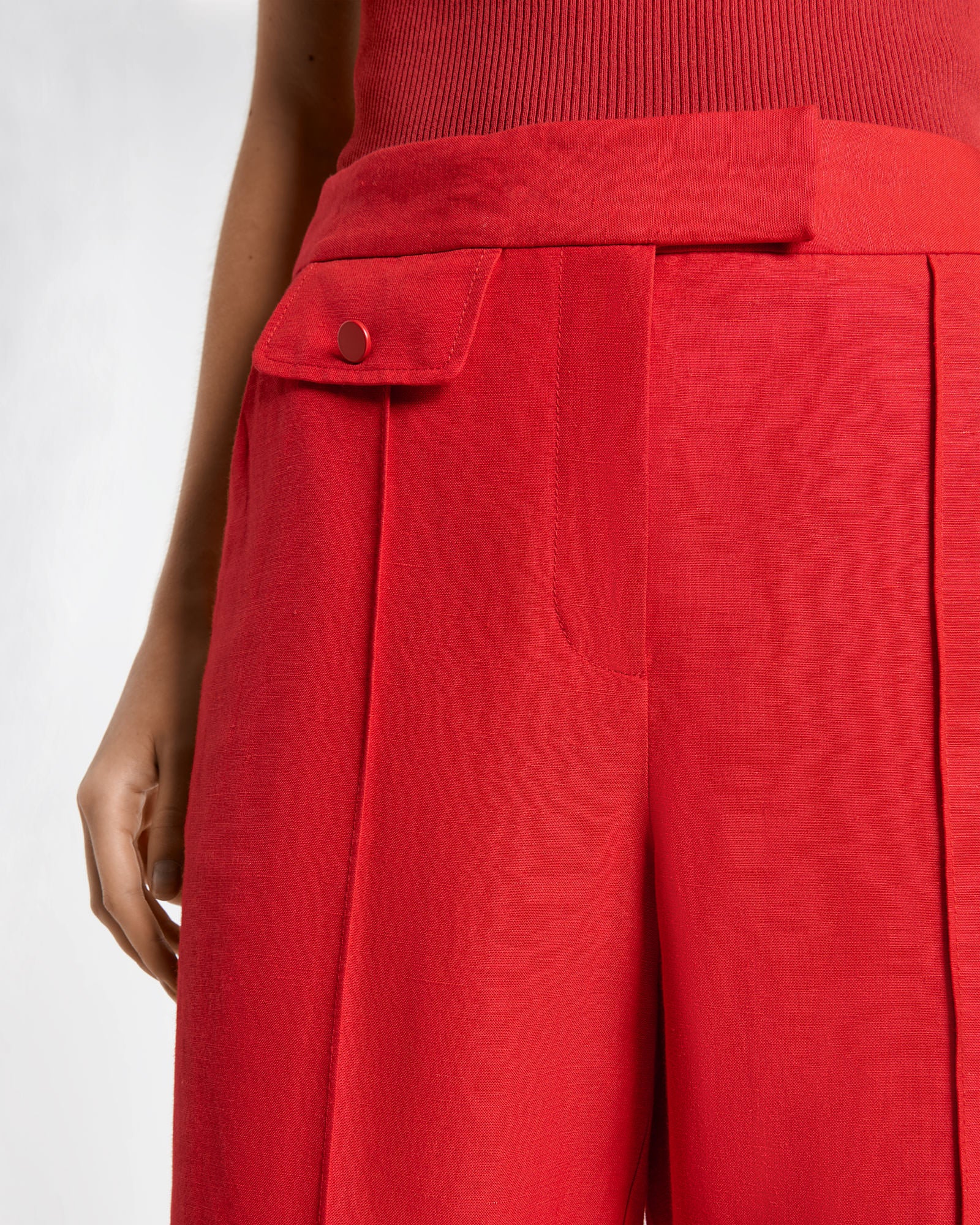 Chilli Linen Blend Wide Leg Pant