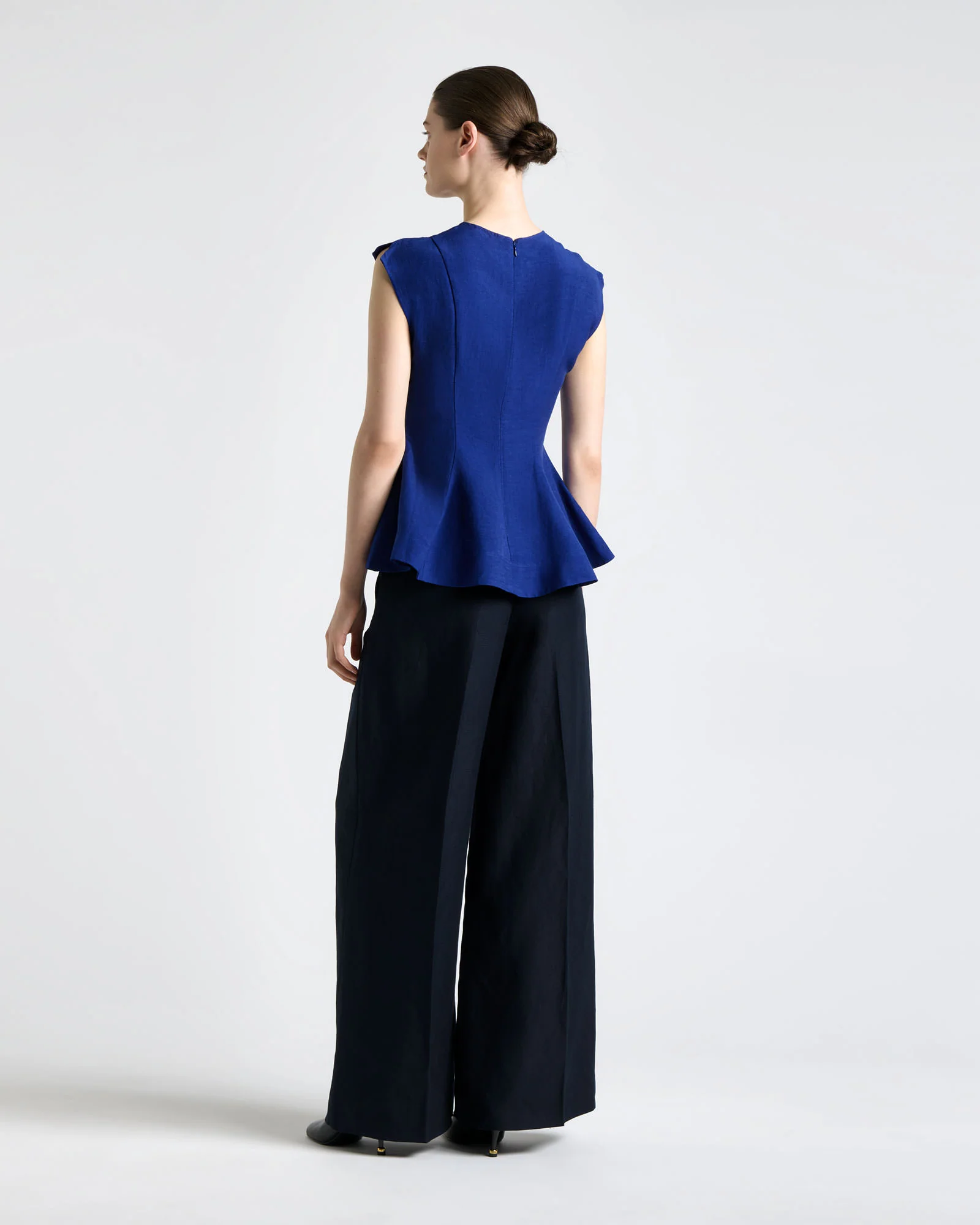 Sapphire Viscose Blend Peplum Top