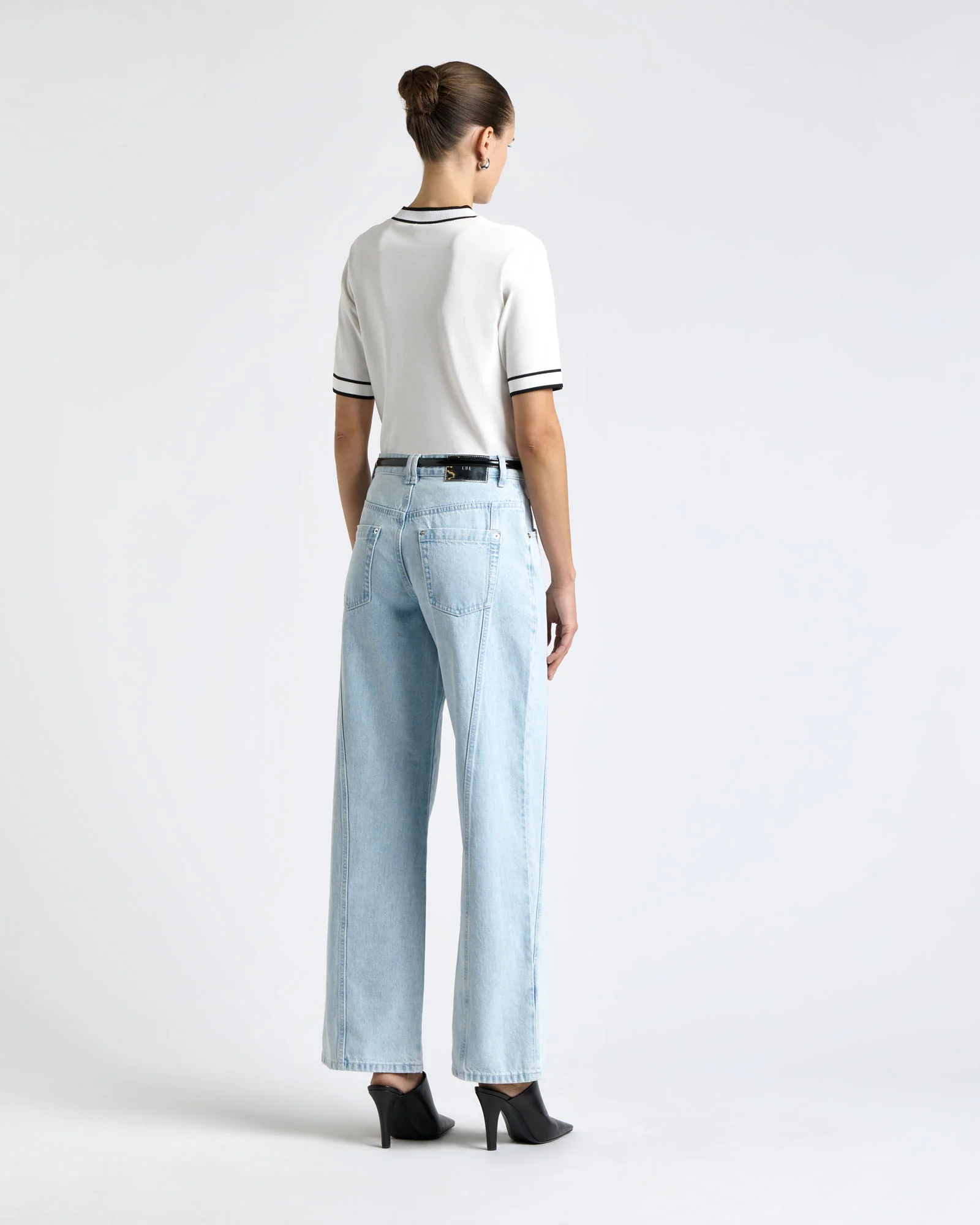 Knitted Tee with Contrast Tipping