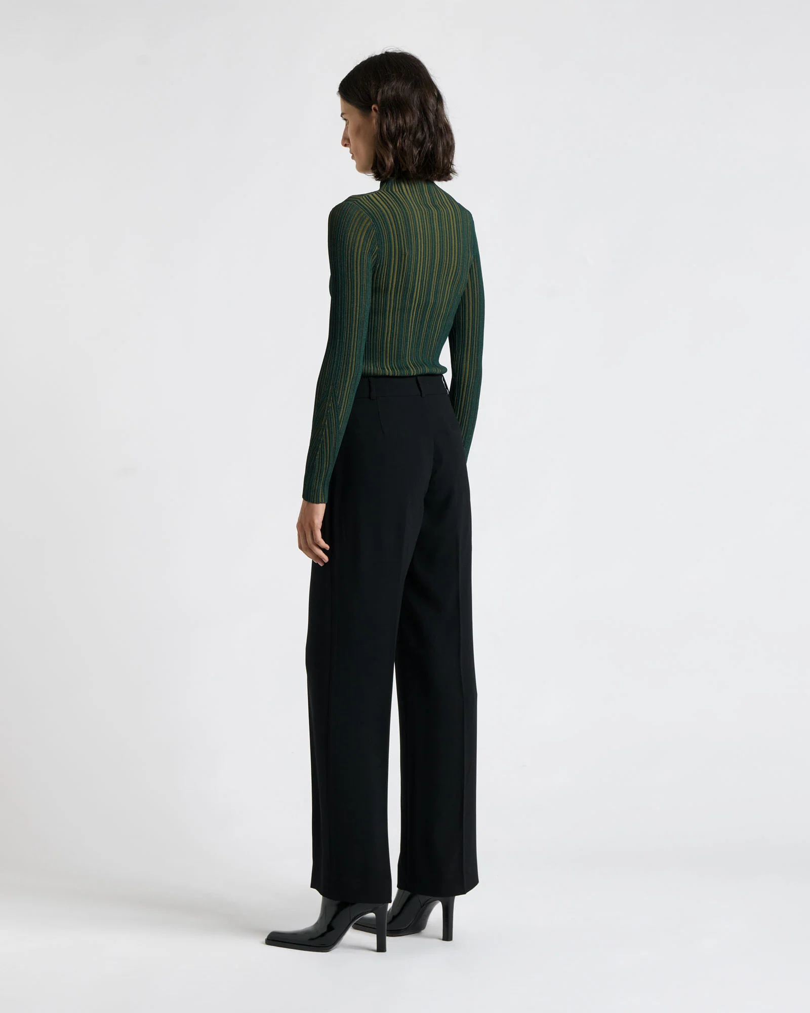 Satin Back Crepe Straight Leg Pant