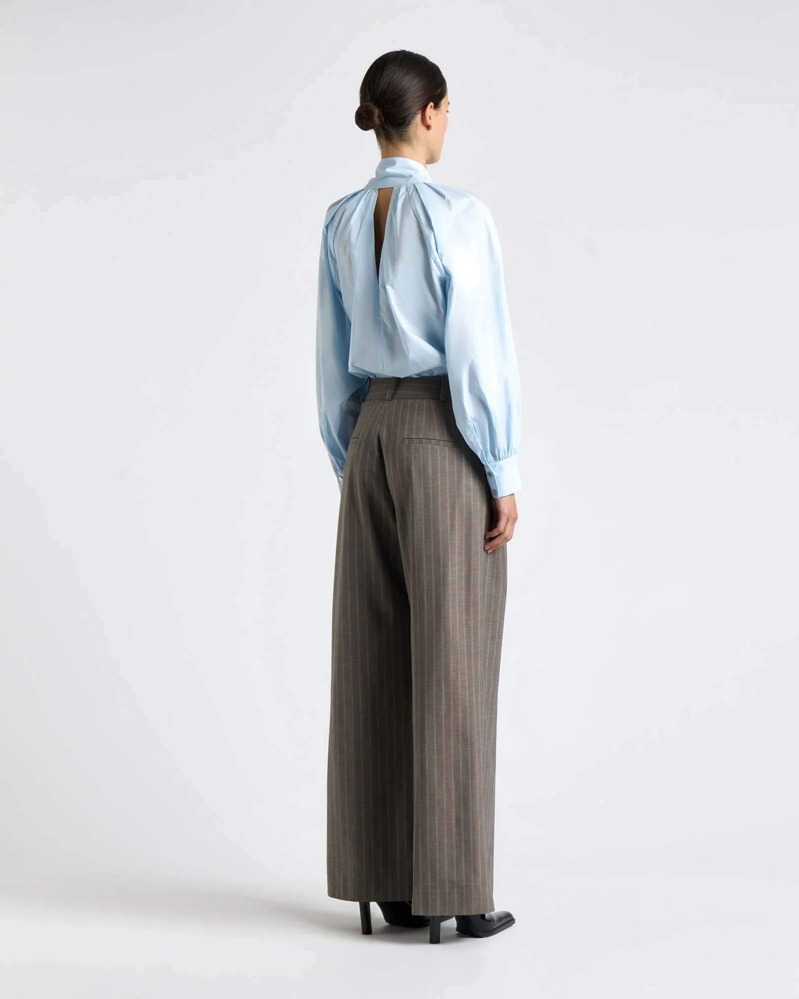 Good Earth Cotton Tie Neck Blouse