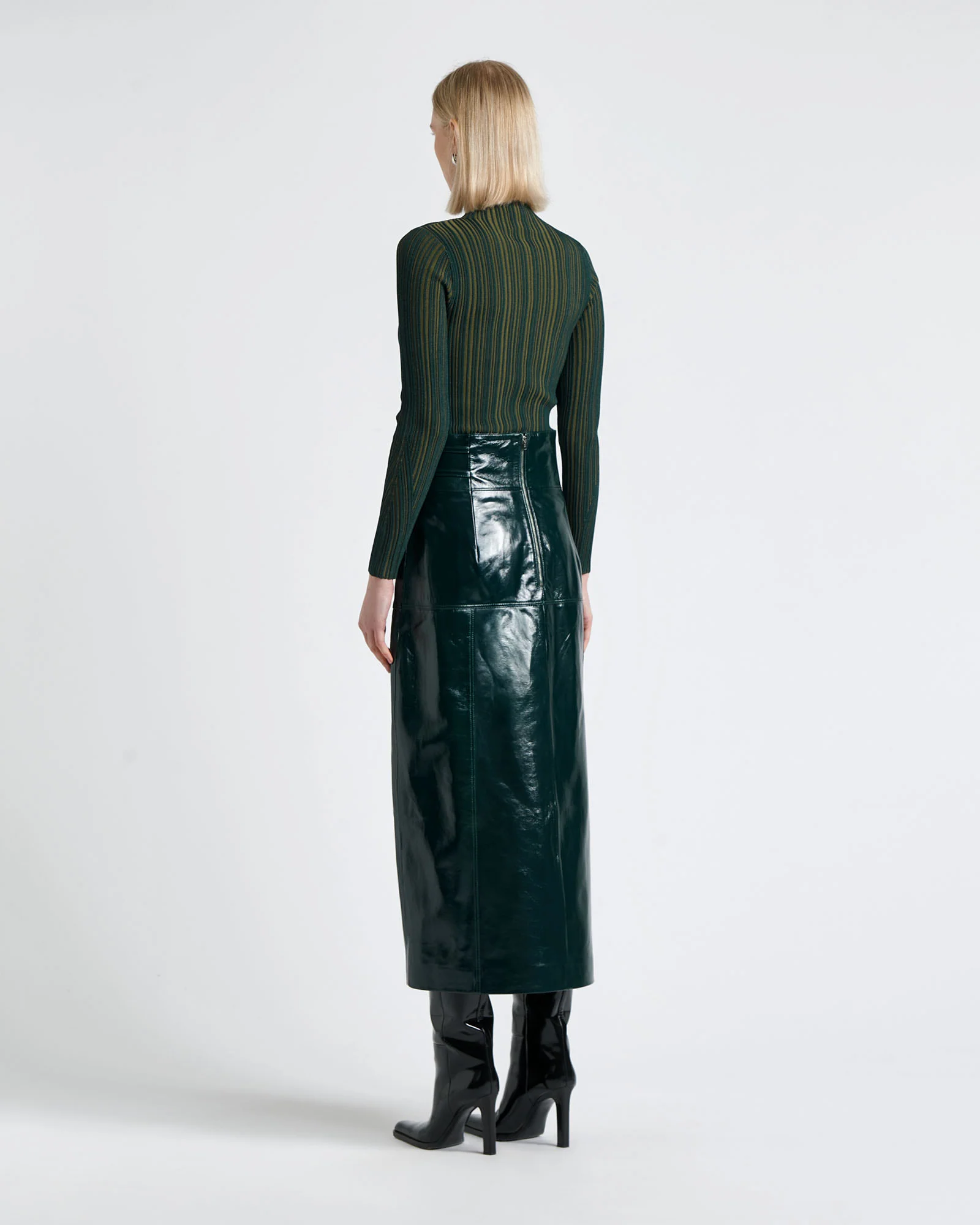 Two Tone Engineered Rib Knit